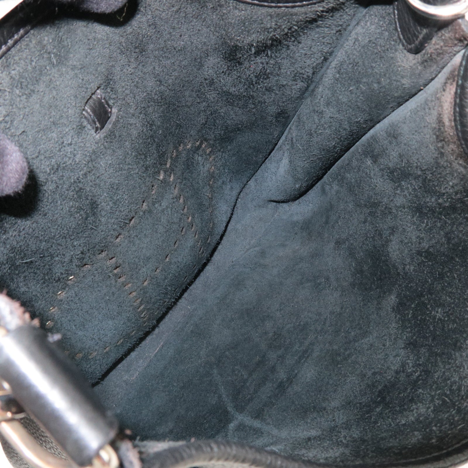 HERMES Evelyn 3 PM □O Stamp (2011) Taurillon Clemence Black Silver HDW *Strap