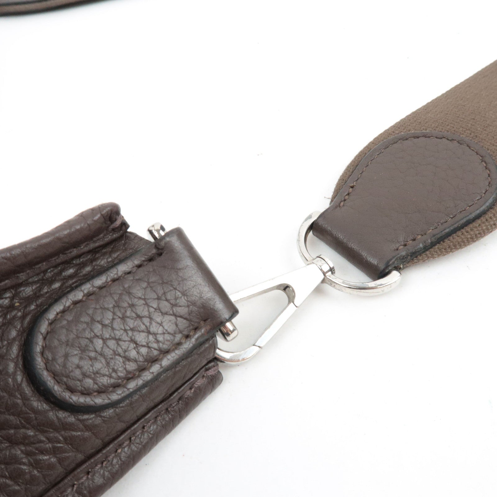 HERMES Evelyn 3 GM Shoulder Bag □M Stamp (2009) Taurillon Clemence Brown Silver HDW *Dust bag, Strap