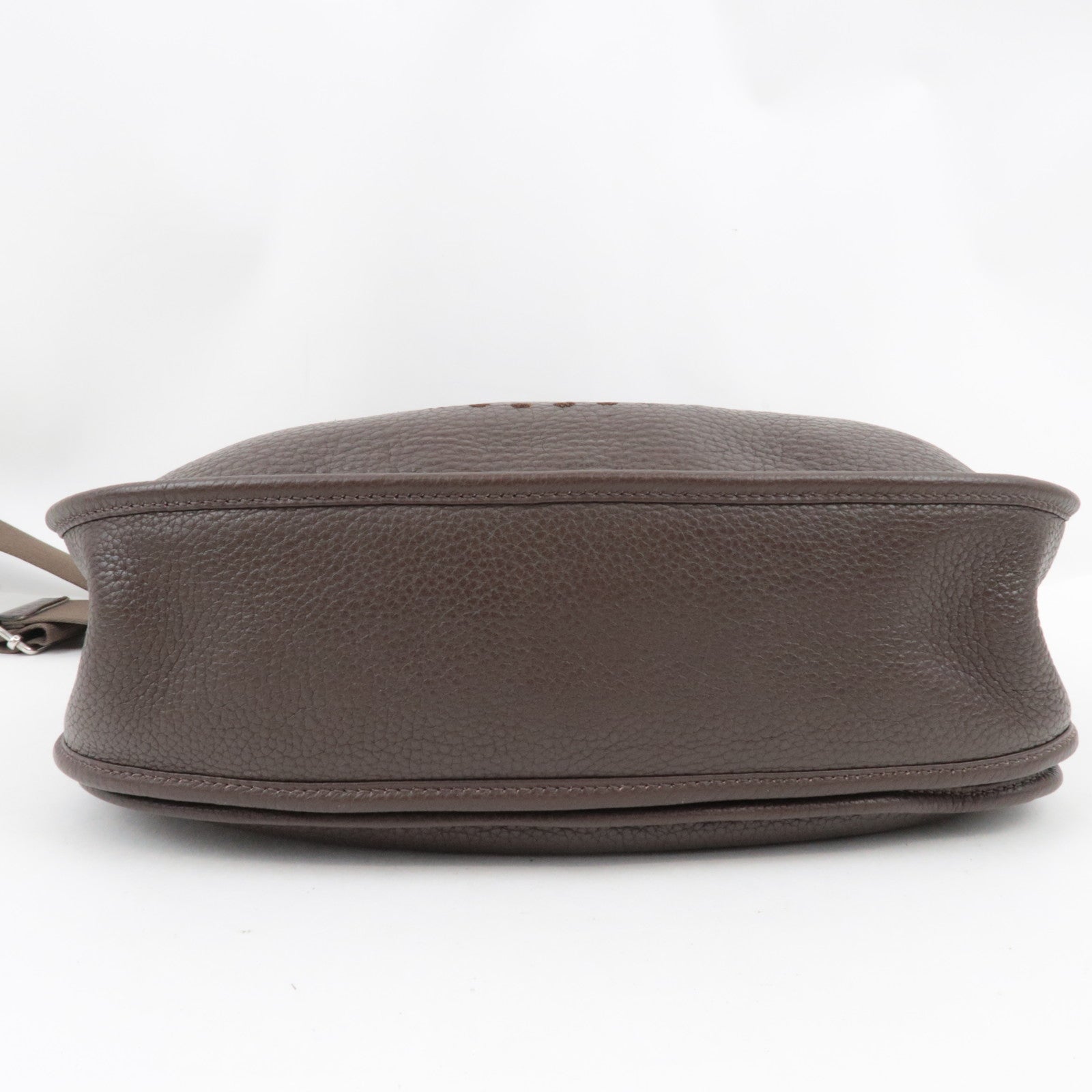 HERMES Evelyn 3 GM Shoulder Bag □M Stamp (2009) Taurillon Clemence Brown Silver HDW *Dust bag, Strap