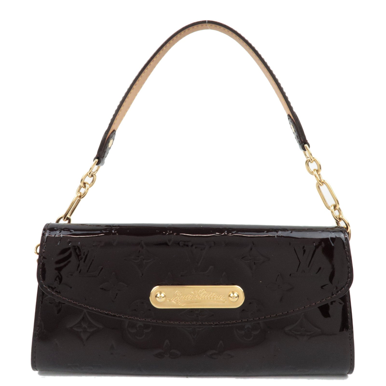 Louis Vuitton Monogram Vernis Sunset Boulevard Shoulder bag Amarante M93542 TR0120 *Box, Dust bag76695