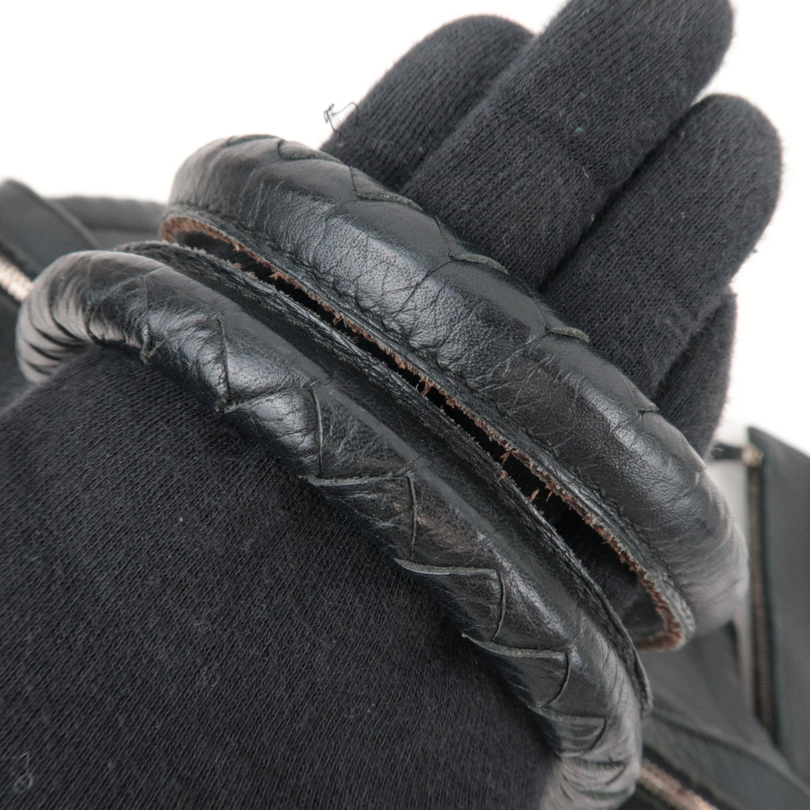 BOTTEGA VENETA Boston Bag Leather Black *Pouch