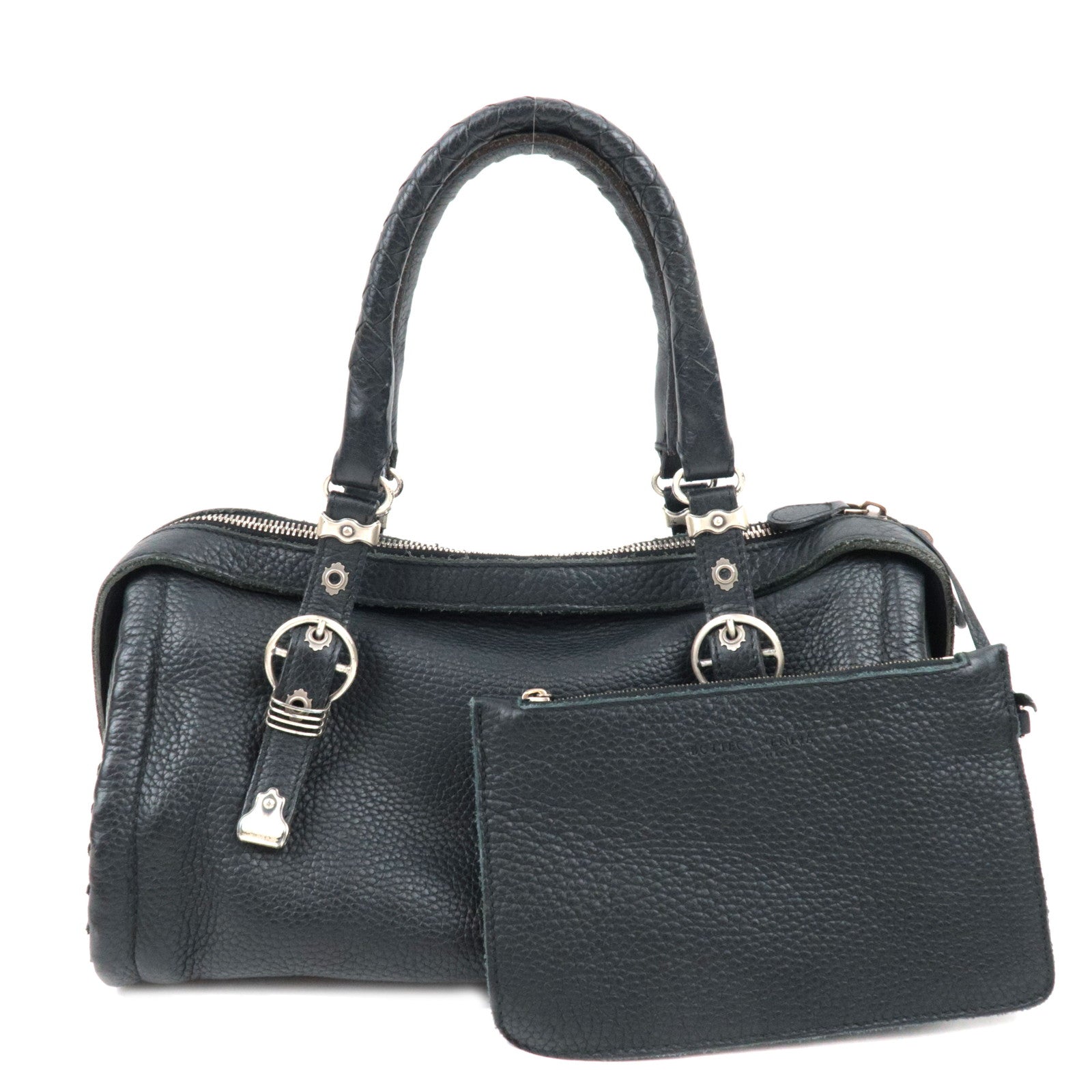 BOTTEGA VENETA Boston Bag Leather Black *Pouch76708