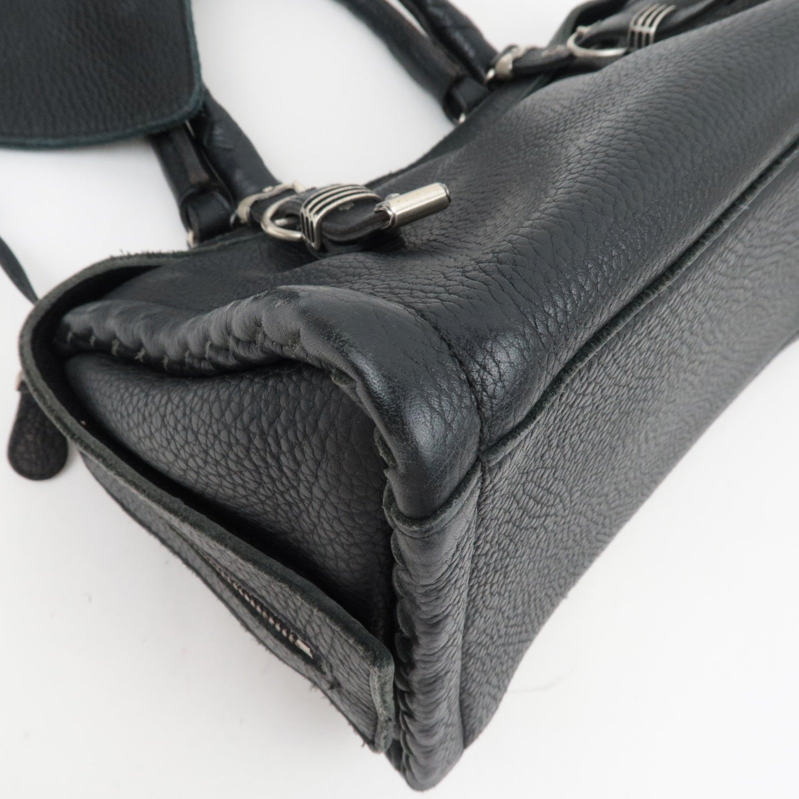 BOTTEGA VENETA Boston Bag Leather Black *Pouch