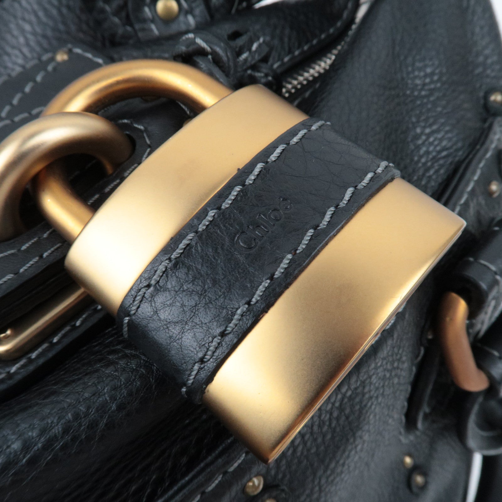 Chloe Paddington 2Way Shoulder Bag Leather Black *Key Lock