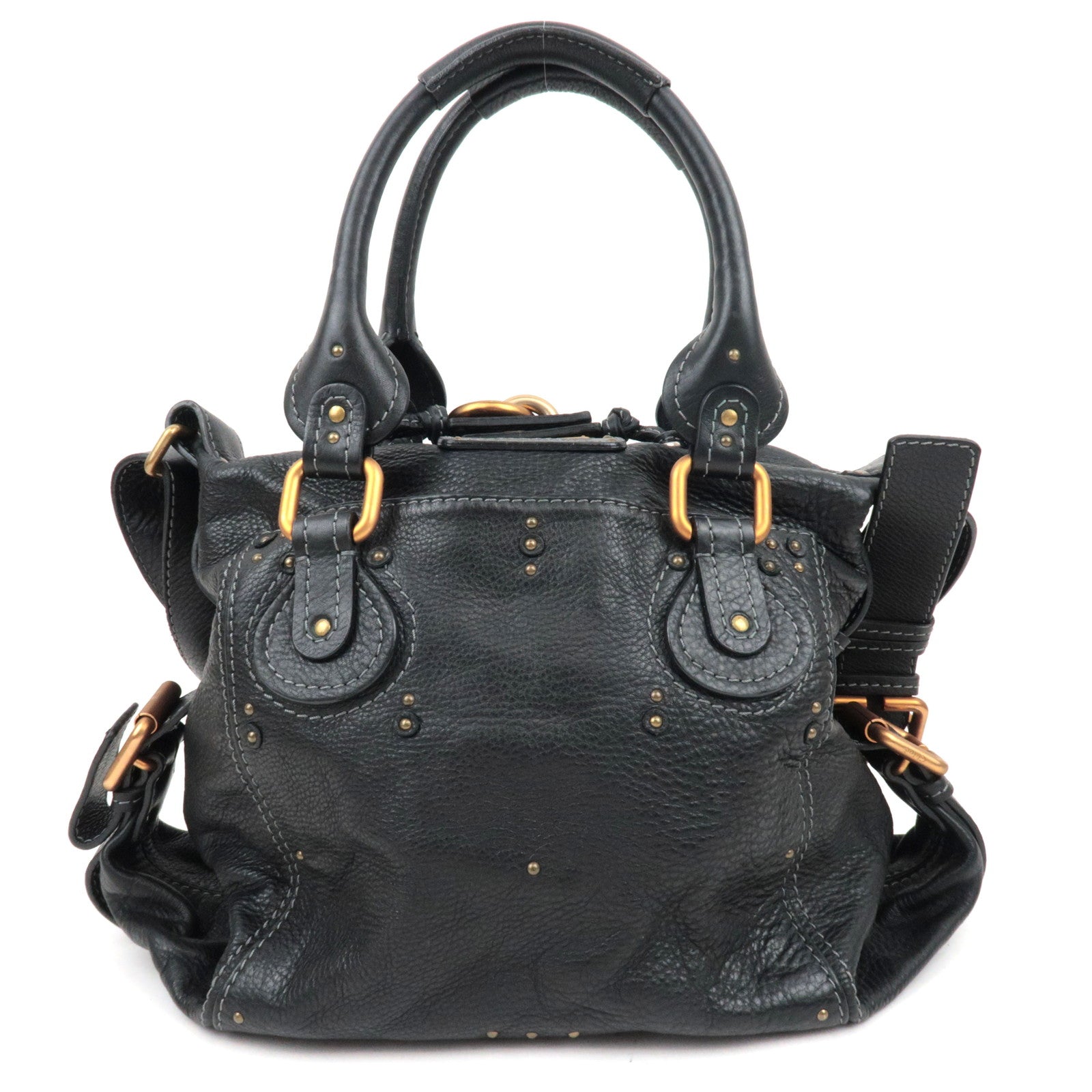 Chloe Paddington 2Way Shoulder Bag Leather Black *Key Lock