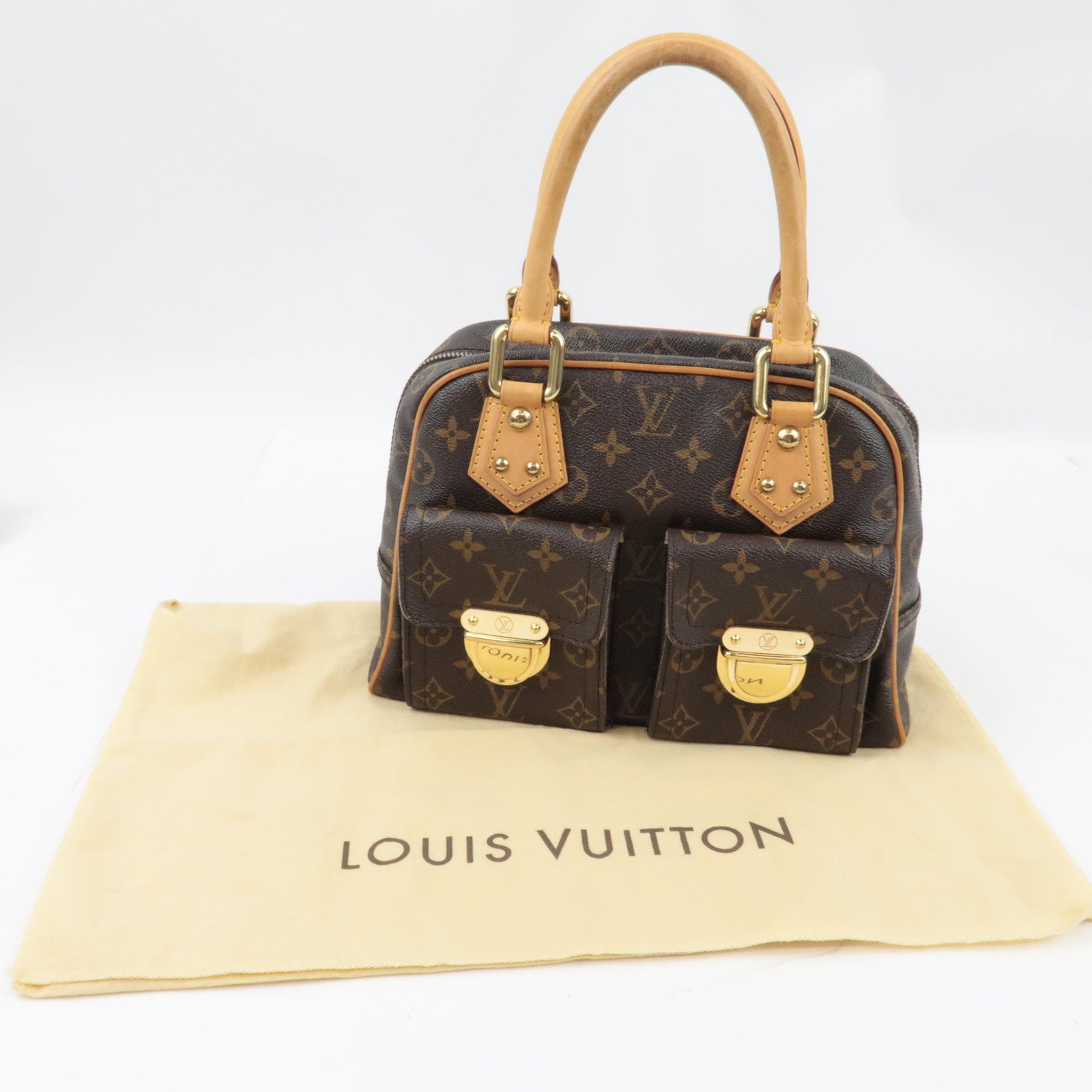Louis Vuitton Monogram Manhattan PM Hand Bag M40026 TH0076 *Dust bag