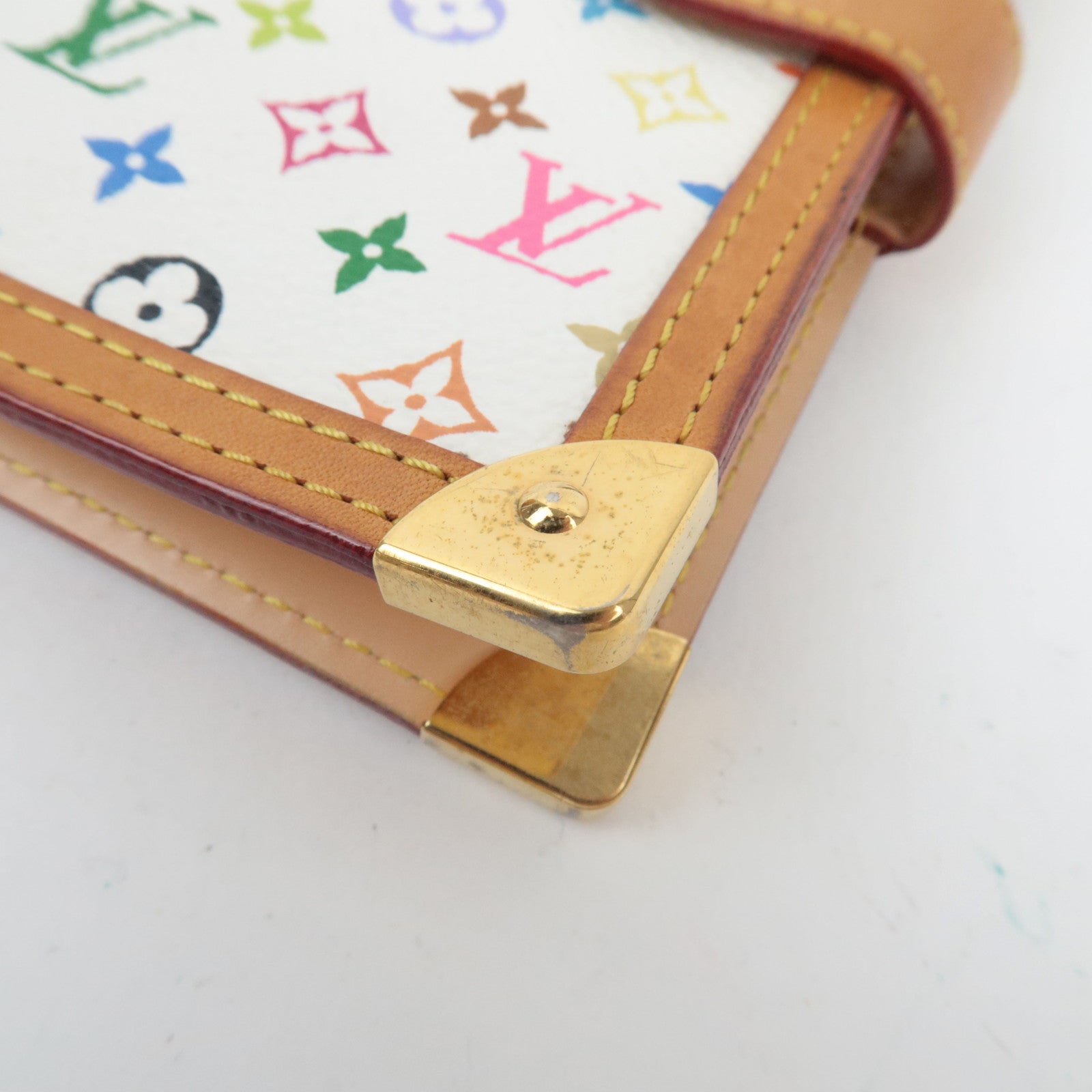 Louis Vuitton Monogram Multicolor Agenda PM Planner Cover Blanc R20896 CA1015 *Scale