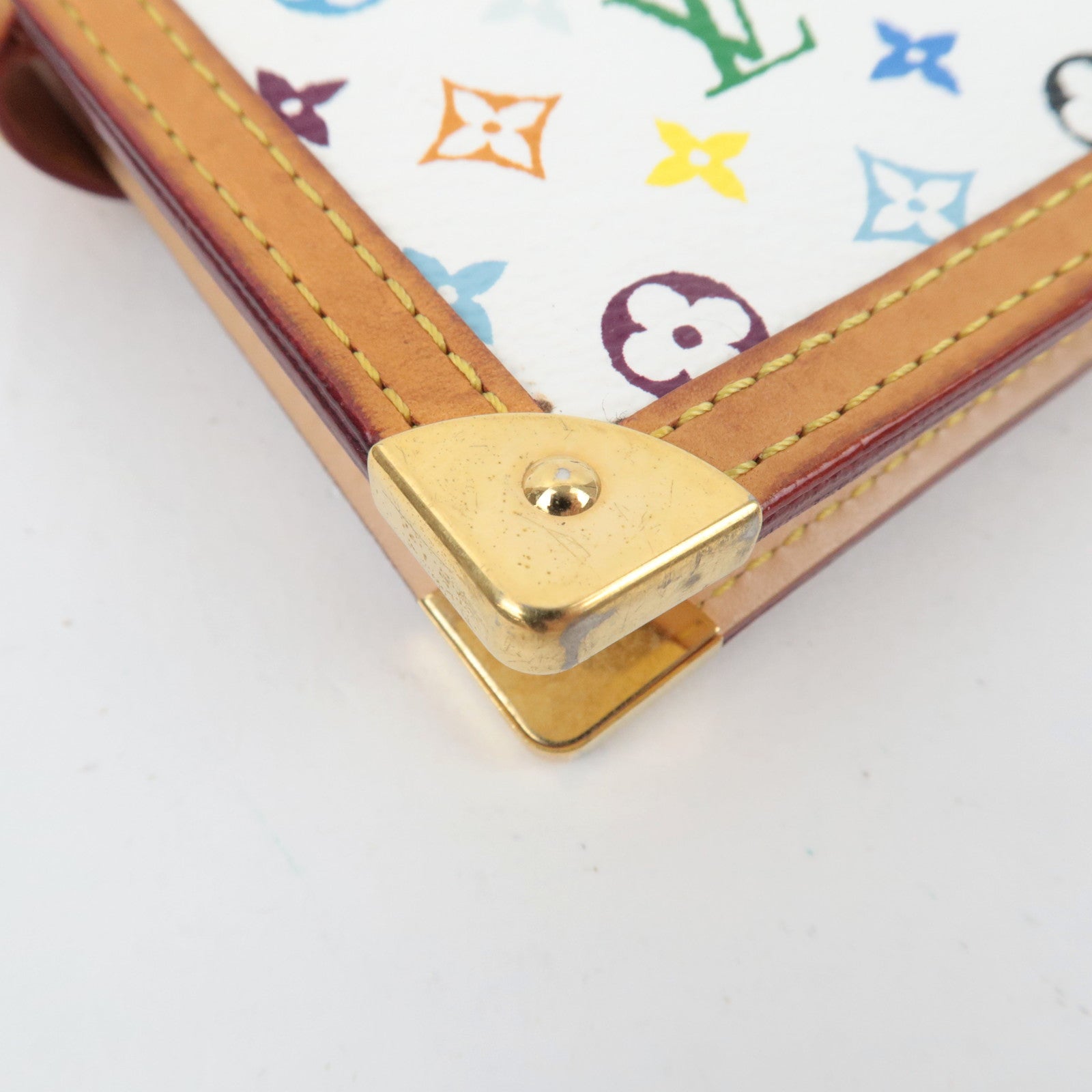 Louis Vuitton Monogram Multicolor Agenda PM Planner Cover Blanc R20896 CA1015 *Scale