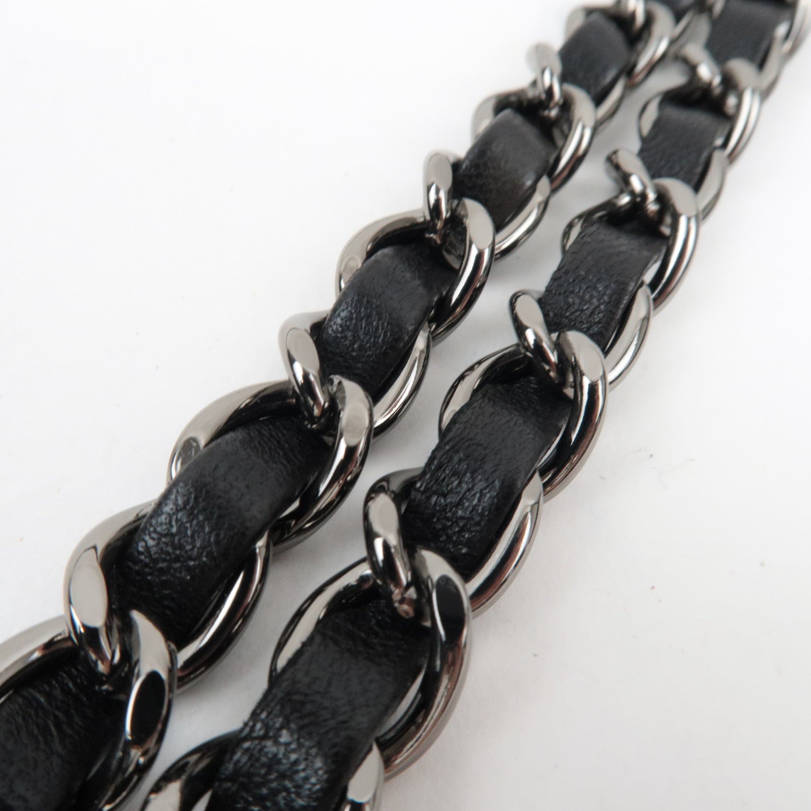 CHANEL Matelasse Chain Shoulder Bag Leather Black Silver HDW *Dust bag, G card