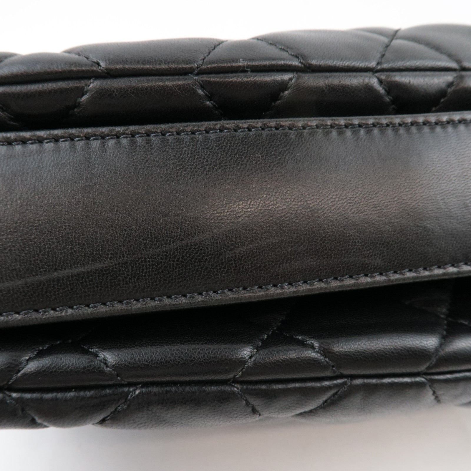 CHANEL Matelasse Chain Shoulder Bag Leather Black Silver HDW *Dust bag, G card