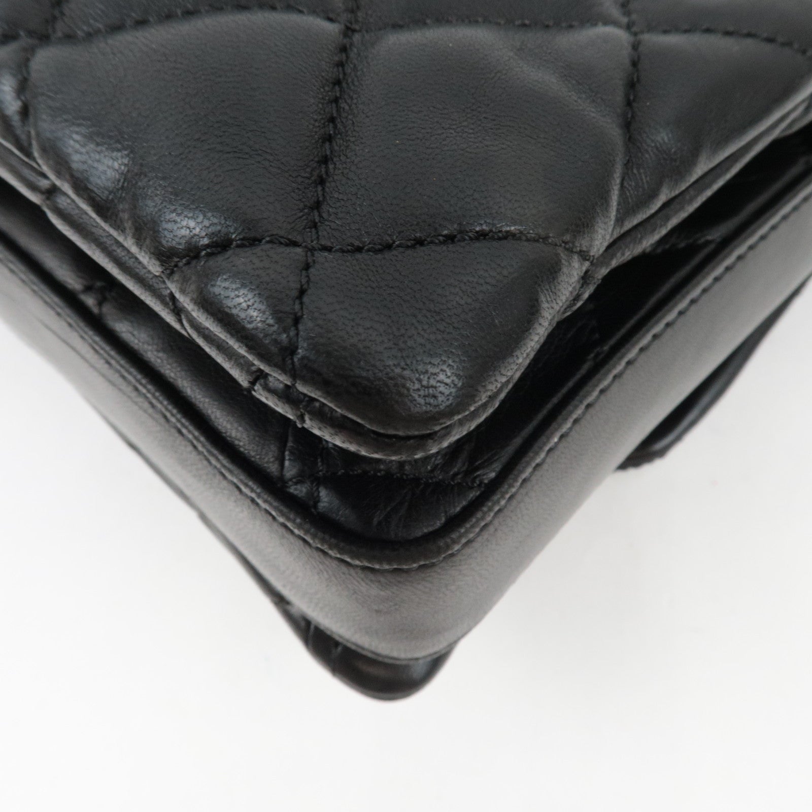 CHANEL Matelasse Chain Shoulder Bag Leather Black Silver HDW *Dust bag, G card