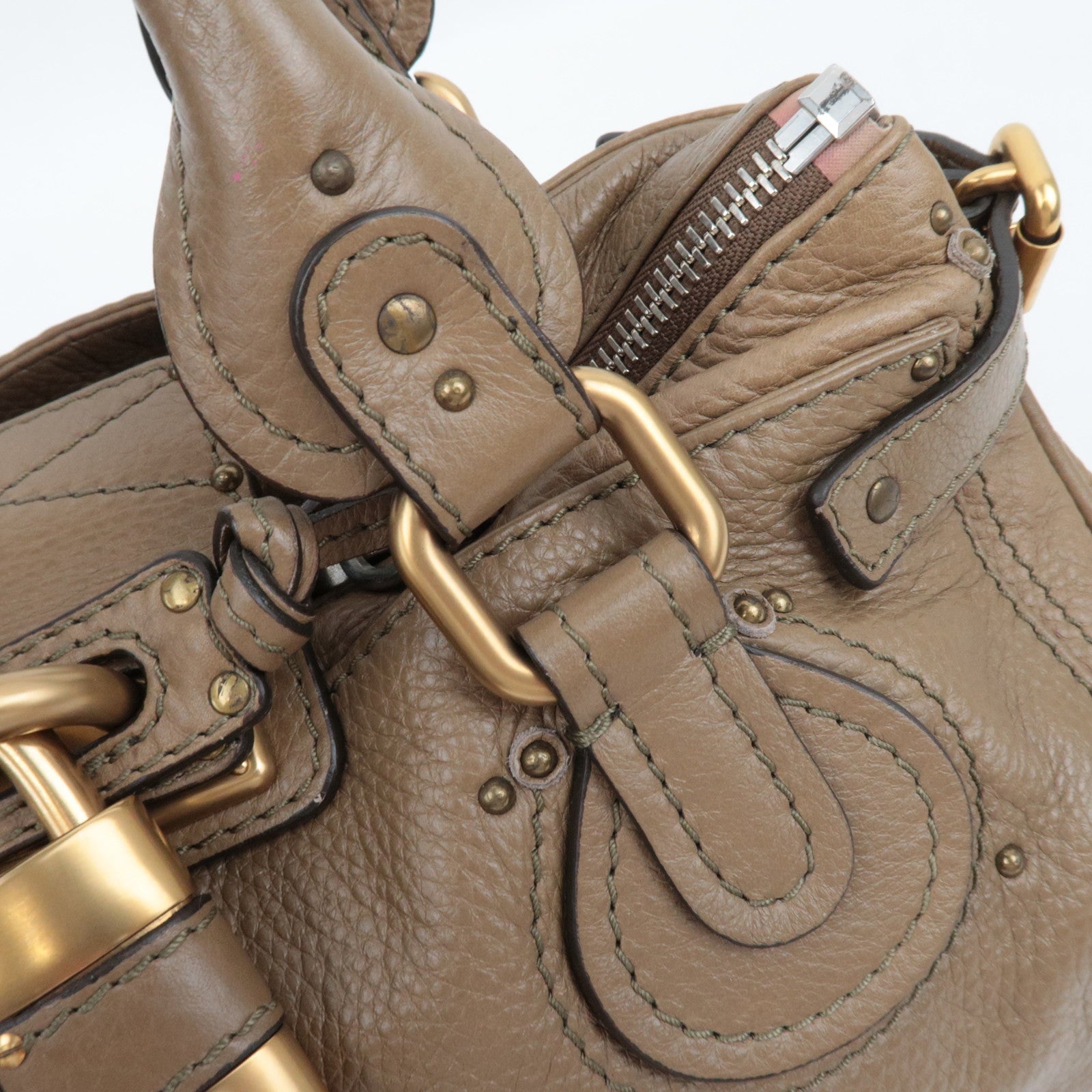 Chloe Paddington Handbag Leather Brown *Dust bag, Key Lock