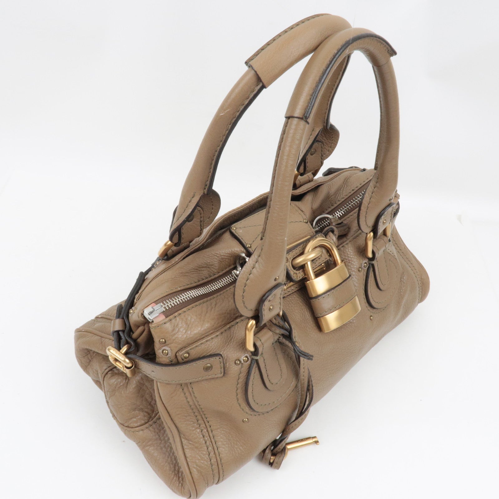 Chloe Paddington Handbag Leather Brown *Dust bag, Key Lock