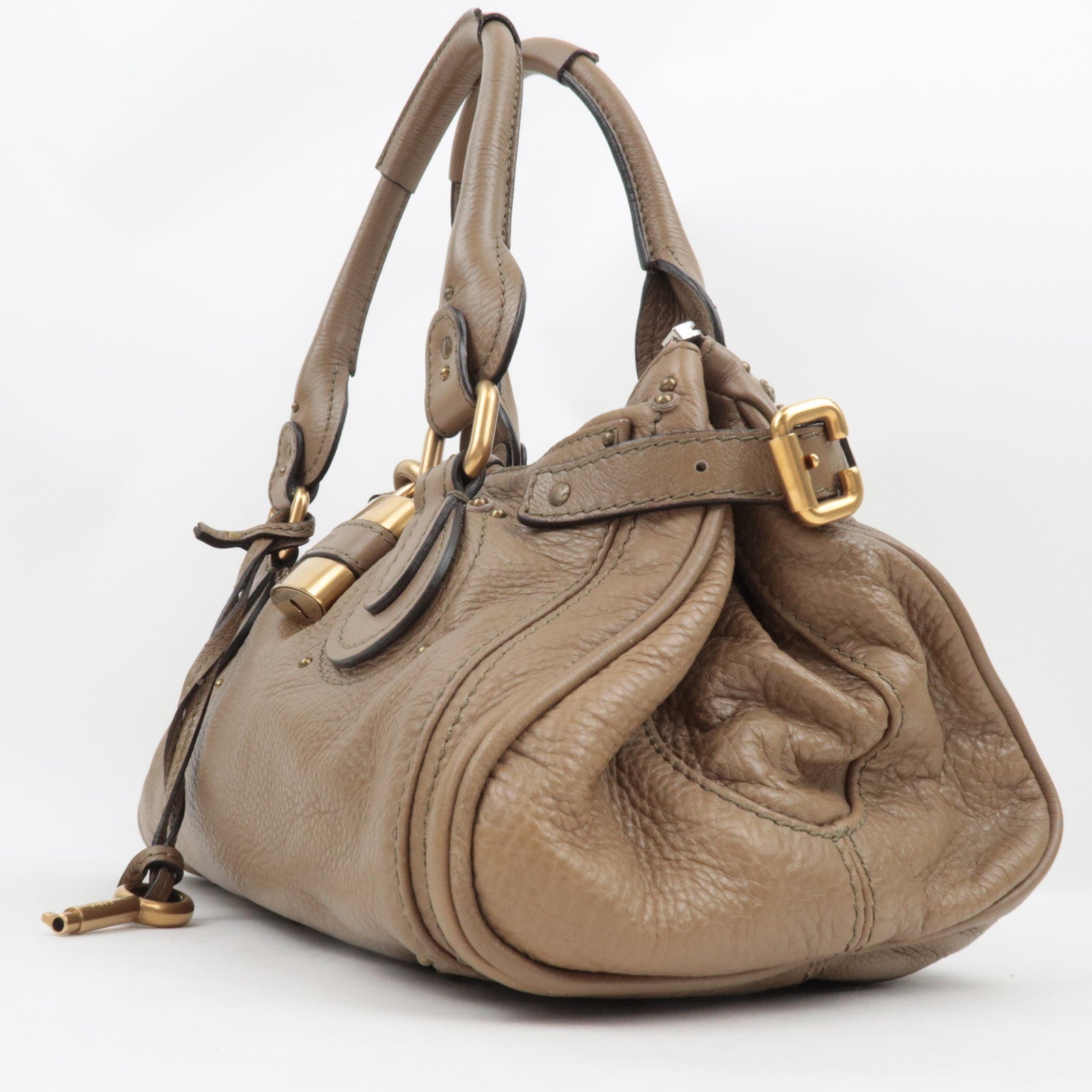 Chloe Paddington Handbag Leather Brown *Dust bag, Key Lock