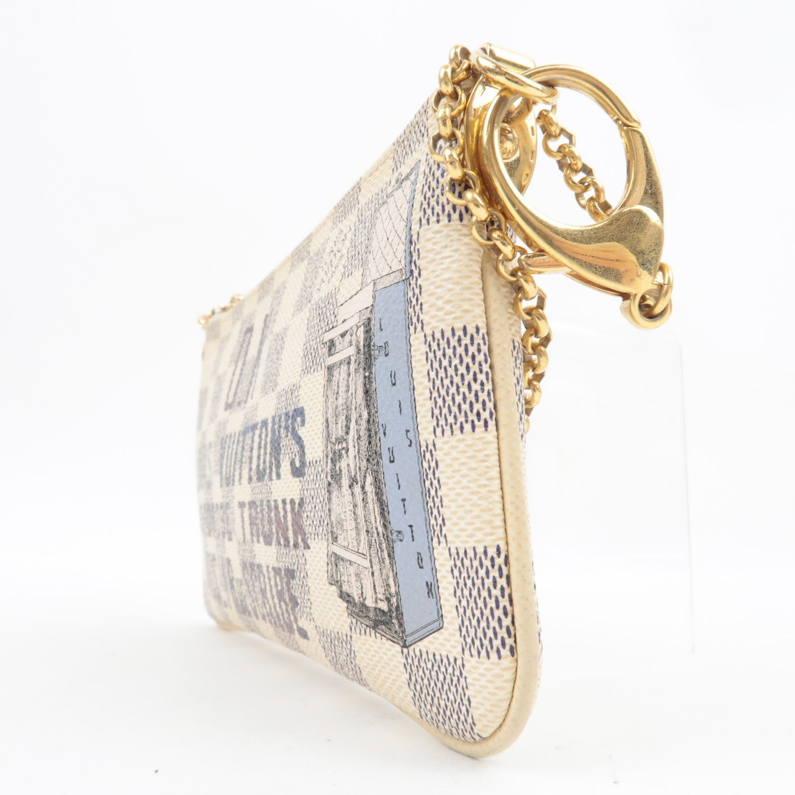 Louis Vuitton Damier Azur Pochette Milla MM Mini Bag N63090 AA2160