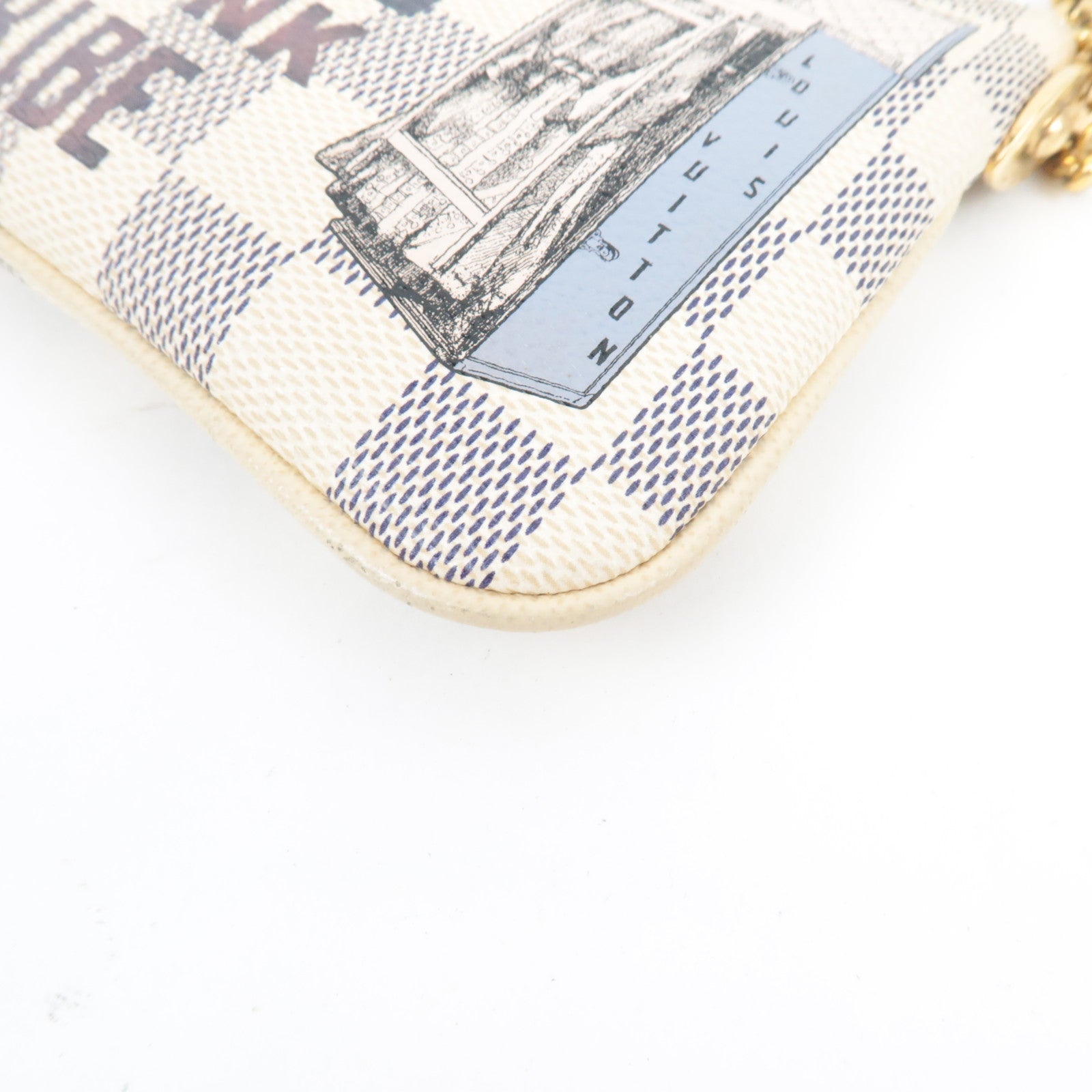 Louis Vuitton Damier Azur Pochette Milla MM Mini Bag N63090 AA2160