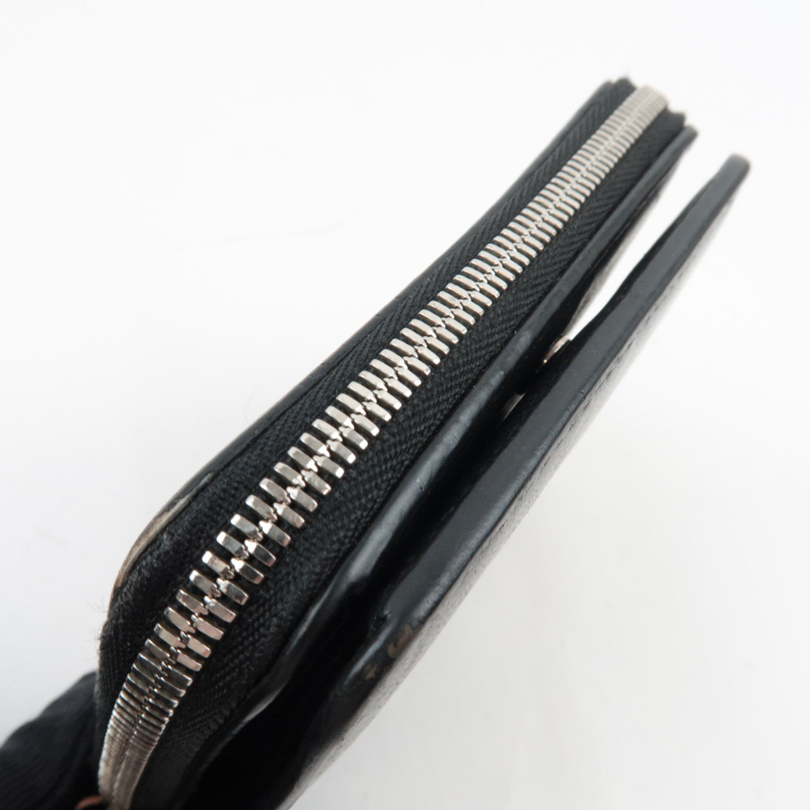 BALENCIAGA Everyday Round Zipper Wallet Leather Black 551933 *Box, Dust bag