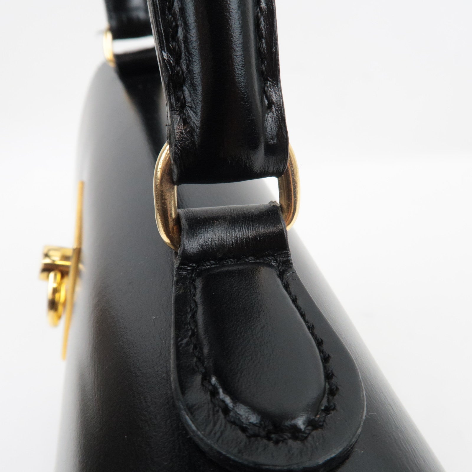 CELINE 2 Way Hand Bag Leather Black *Dust bag, Strap