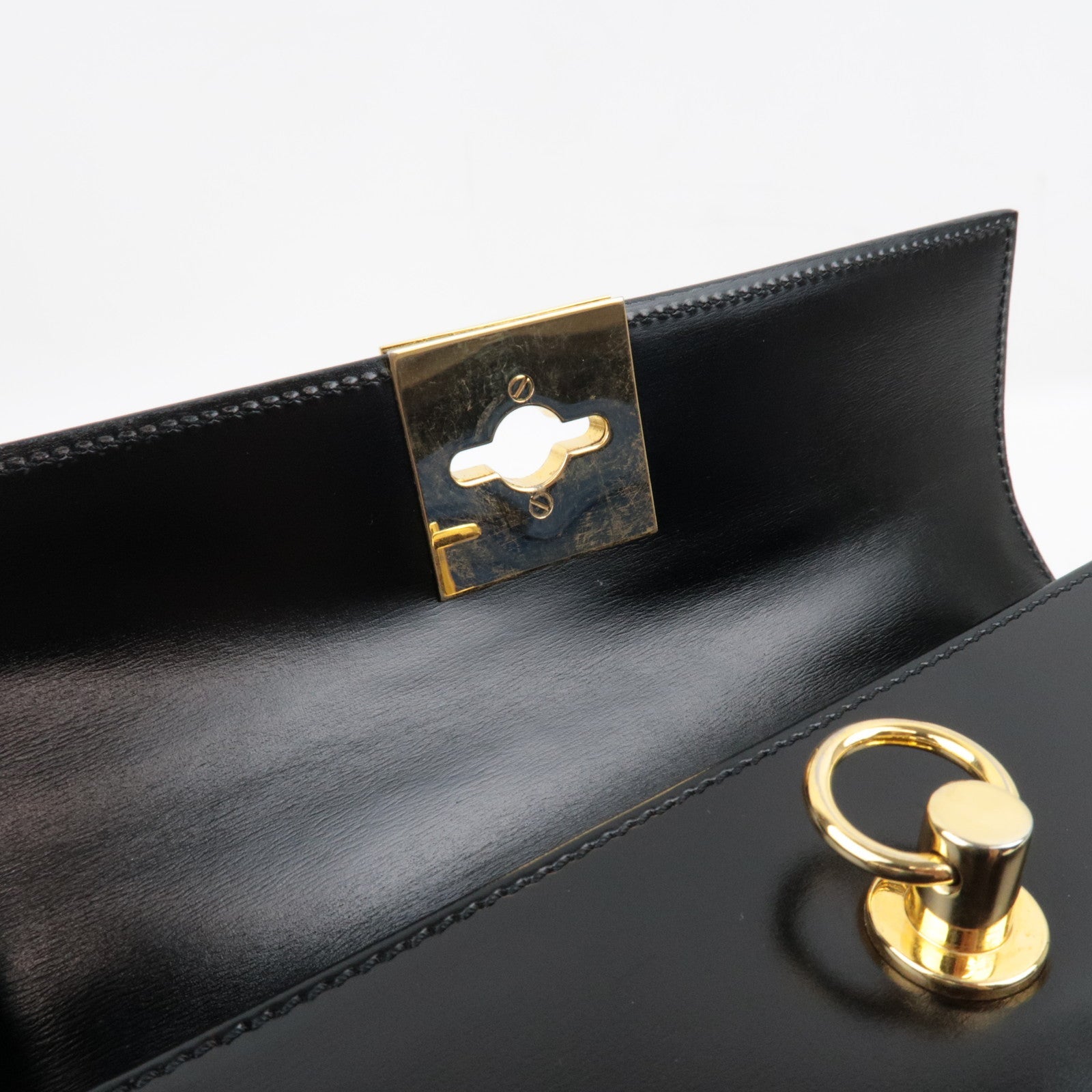 CELINE 2 Way Hand Bag Leather Black *Dust bag, Strap