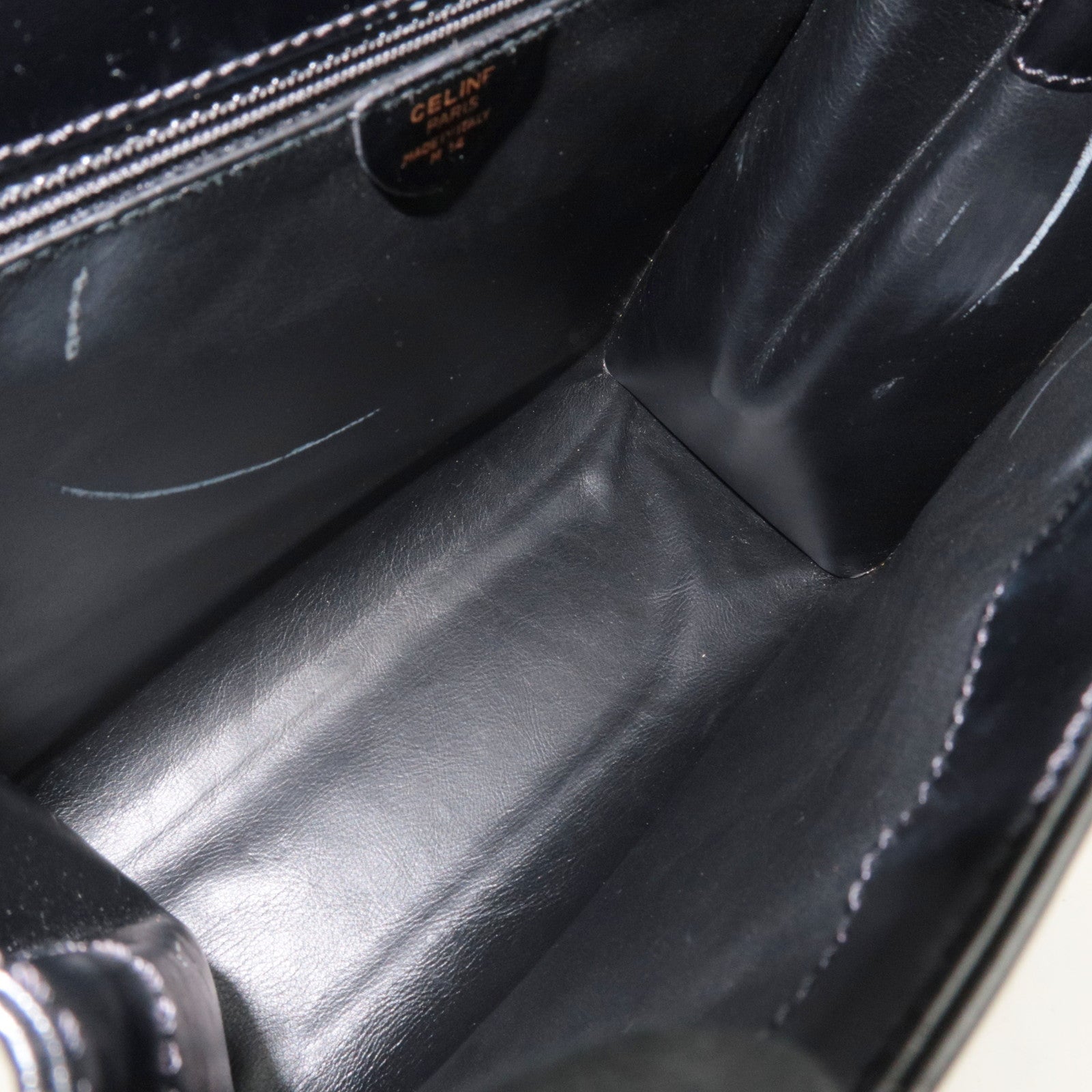 CELINE 2 Way Hand Bag Leather Black *Dust bag, Strap