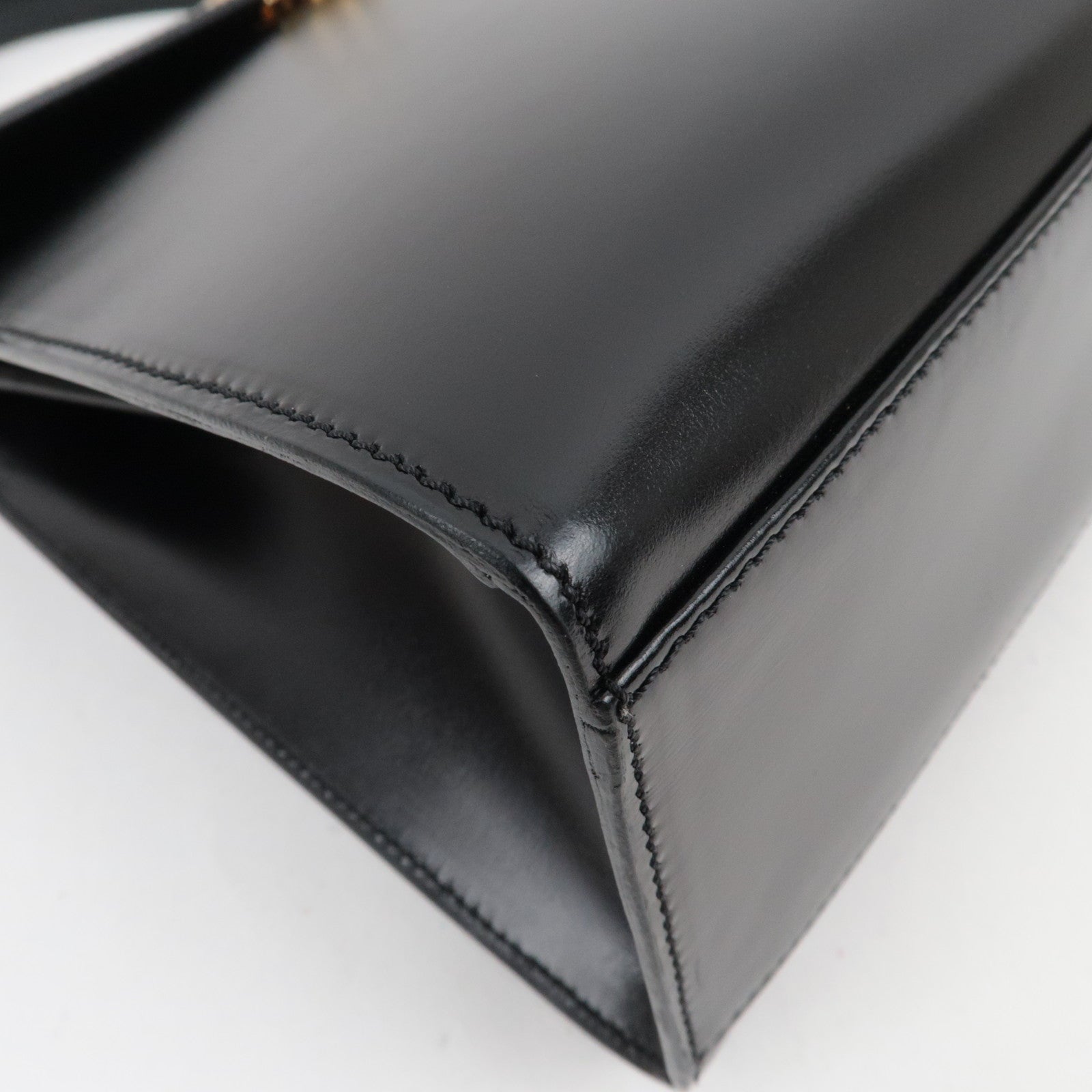 CELINE 2 Way Hand Bag Leather Black *Dust bag, Strap