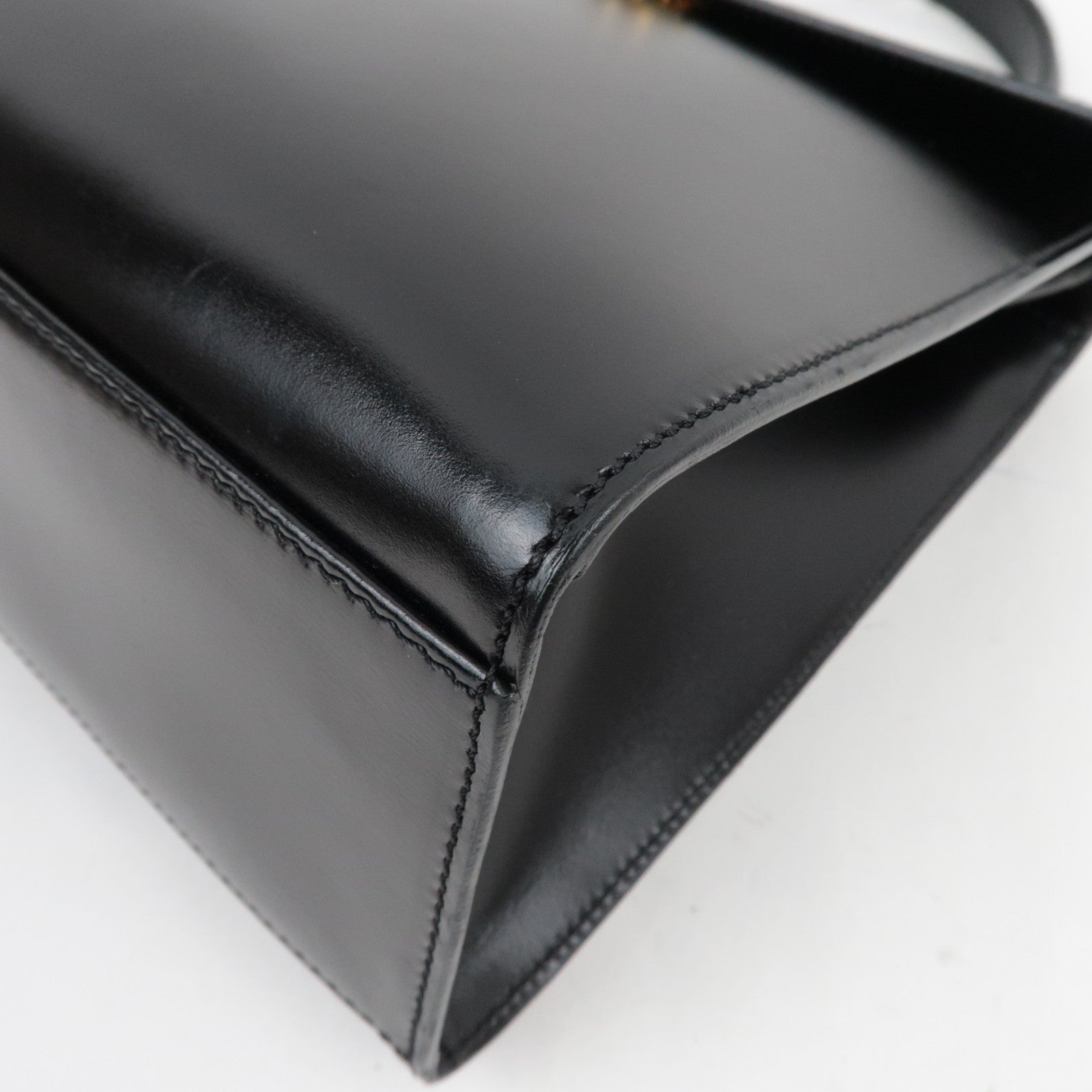 CELINE 2 Way Hand Bag Leather Black *Dust bag, Strap