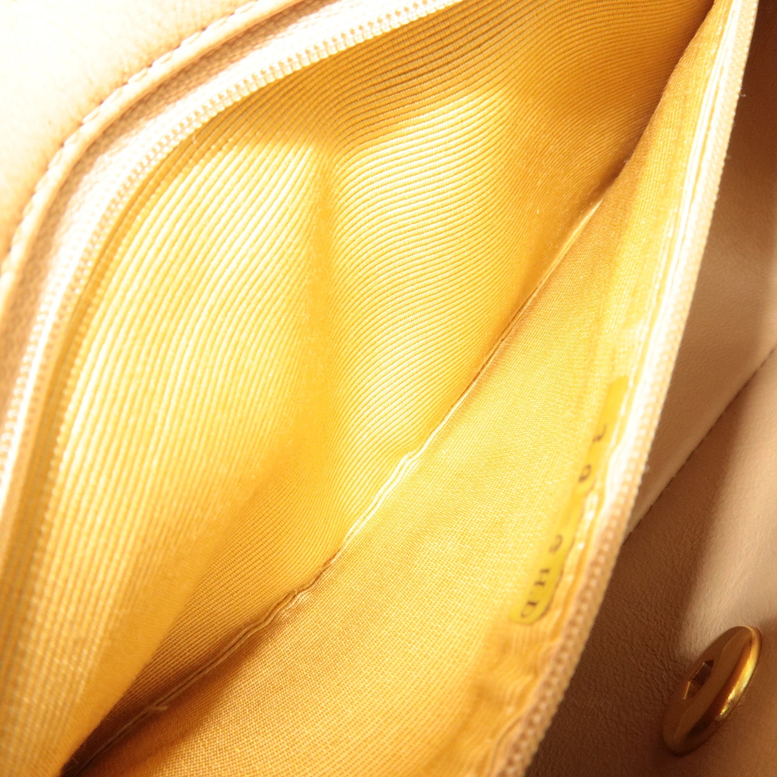 CHANEL Matelasse Chain Shoulder Bag With Bijou Chain Lambskin Beige Gold HDW *Box, Dust bag, G card