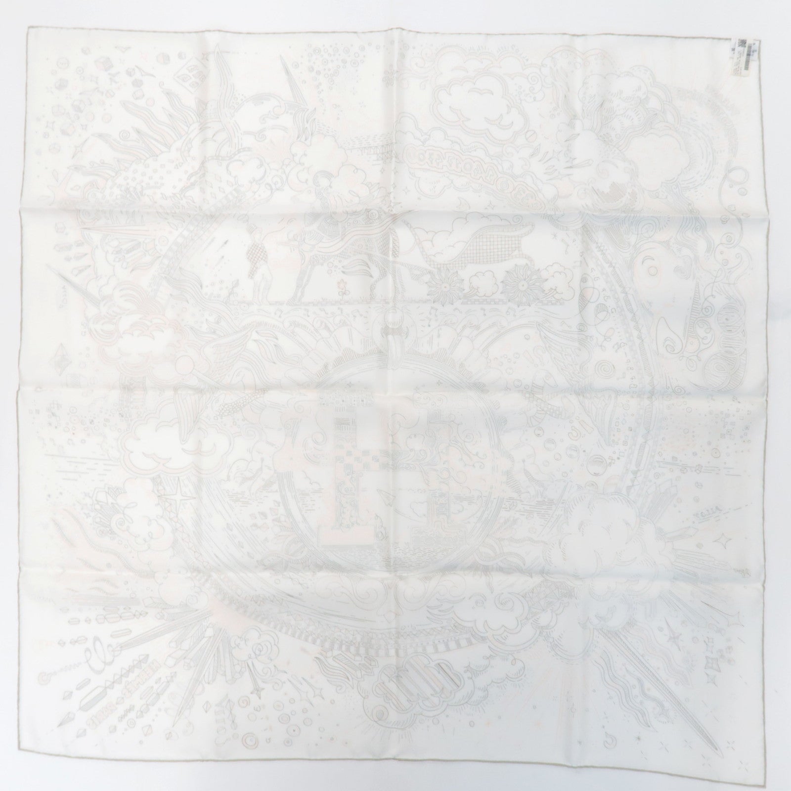 HERMES Carre 90 Scarf PLEASE HOLD THE LINE 2025 S/S Collection 100% Silk Ivory *Box