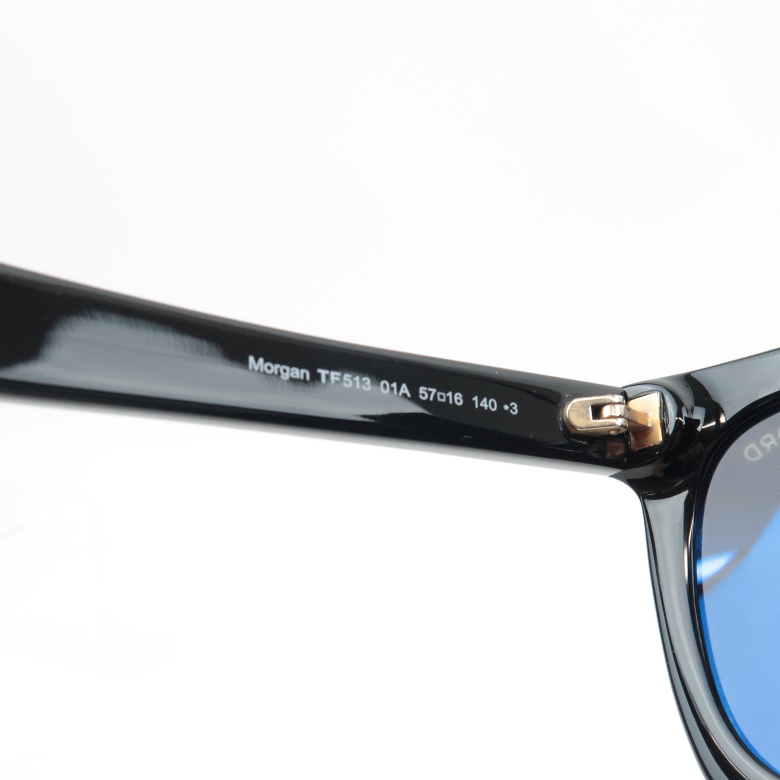 TOM FORD Morgan Sunglasses TF513 01A 57□16 140.3 Black *Case, Cloth