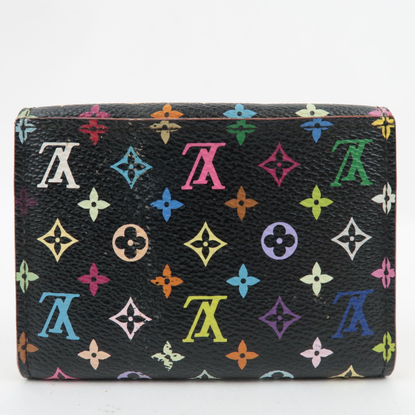 Louis Vuitton Monogram Multicolor Envelope Carte De Visite Wallet Noir M66558 CA2038