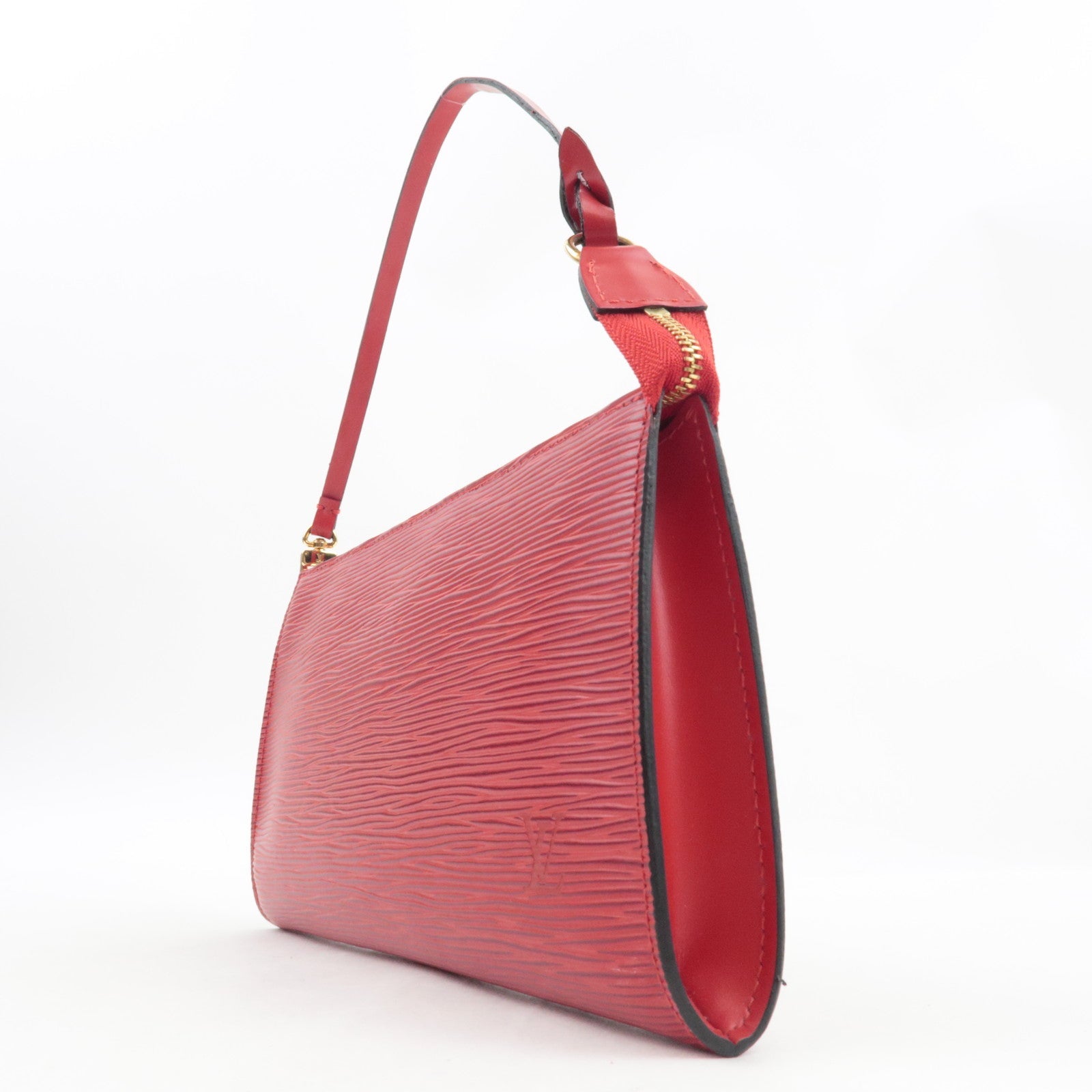 Louis Vuitton Epi Pochette Accessories Hand Bag Castilian Red M52947 AR0010