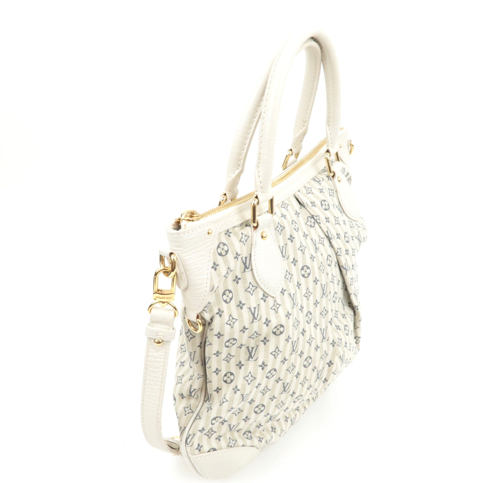 Louis Vuitton Monogram Mini Lin Marina PM 2Way Hand Bag Blue M95494 SR4057 *Strap