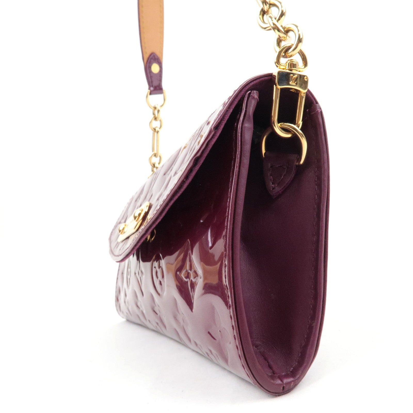 Louis Vuitton Monogram Vernis Sunset Boulevard Shoulder bag Violet M93571 TH3068 *Dust bag