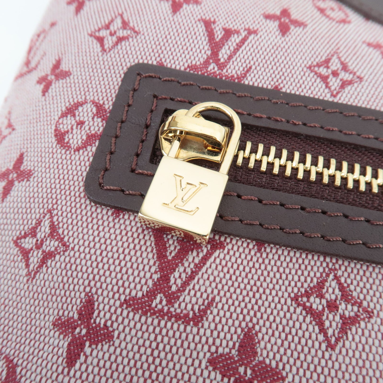 Louis Vuitton Monogram Mini Lucille PM Handbag Cerise M92678 SR1003 *Name tag