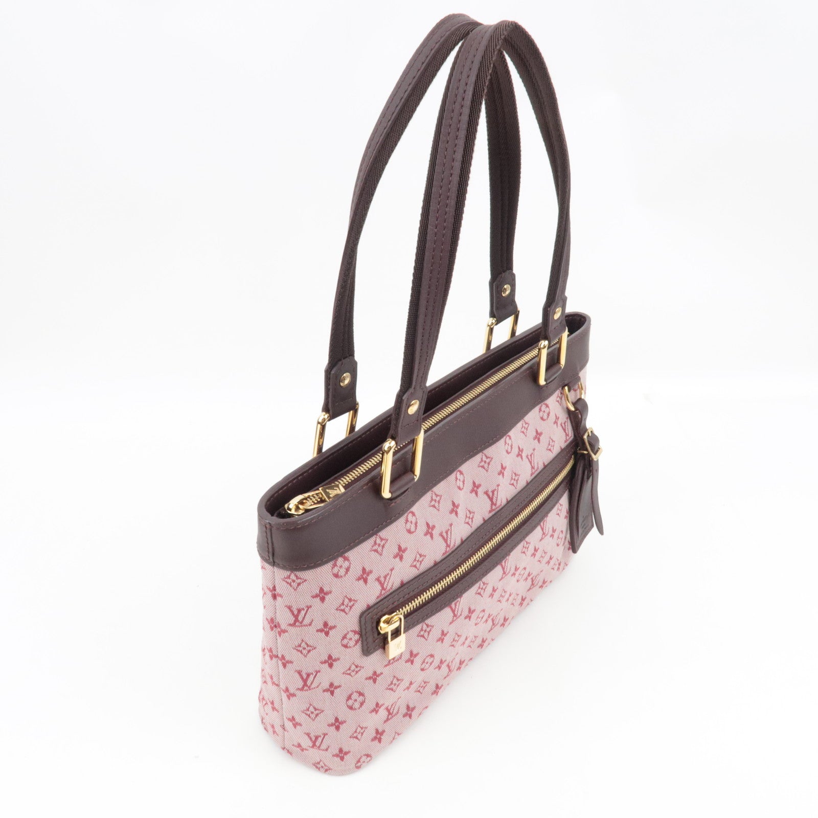 Louis Vuitton Monogram Mini Lucille PM Handbag Cerise M92678 SR1003 *Name tag