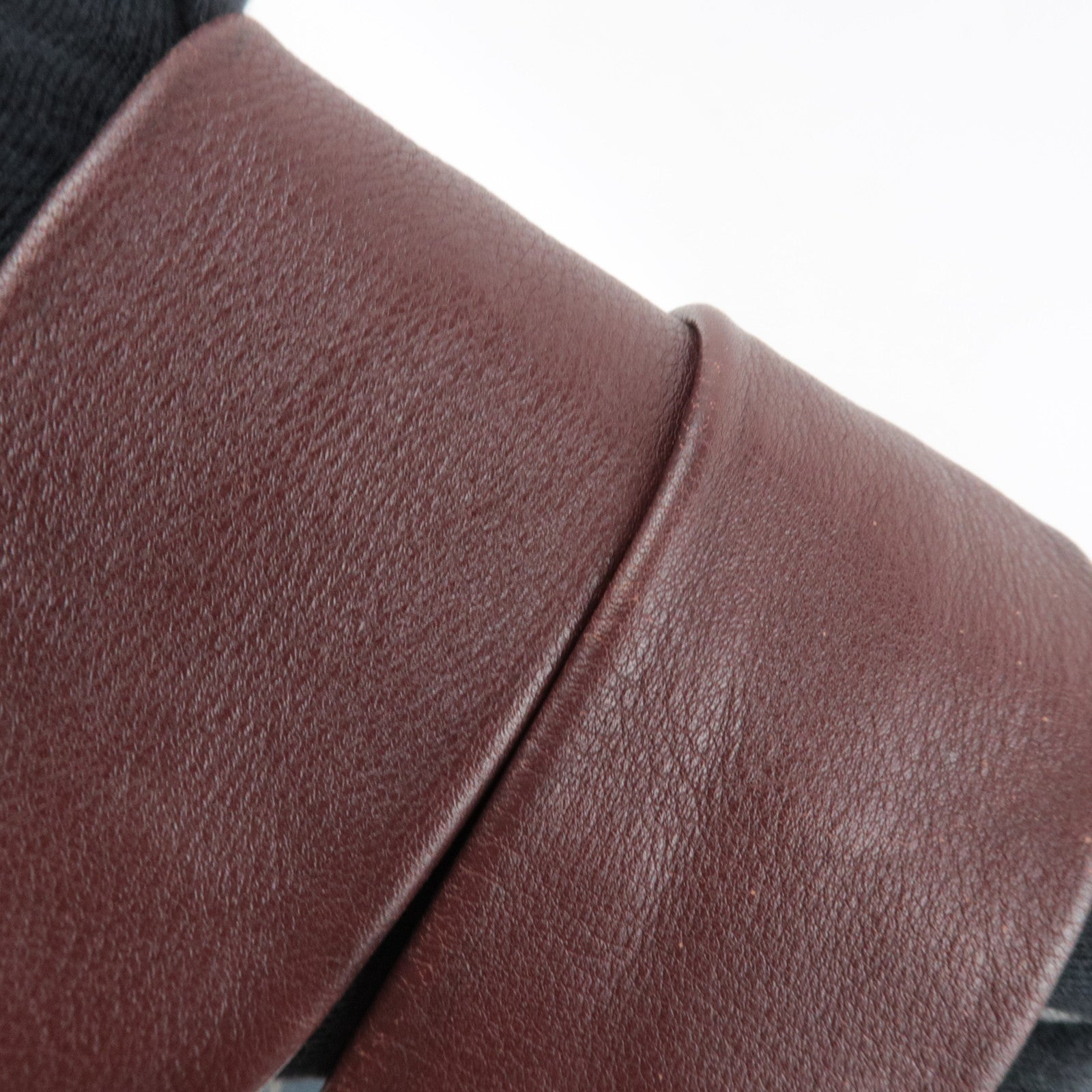 CELINE Paris Macadam Shoulder Bag Denim Leather Blue Brown