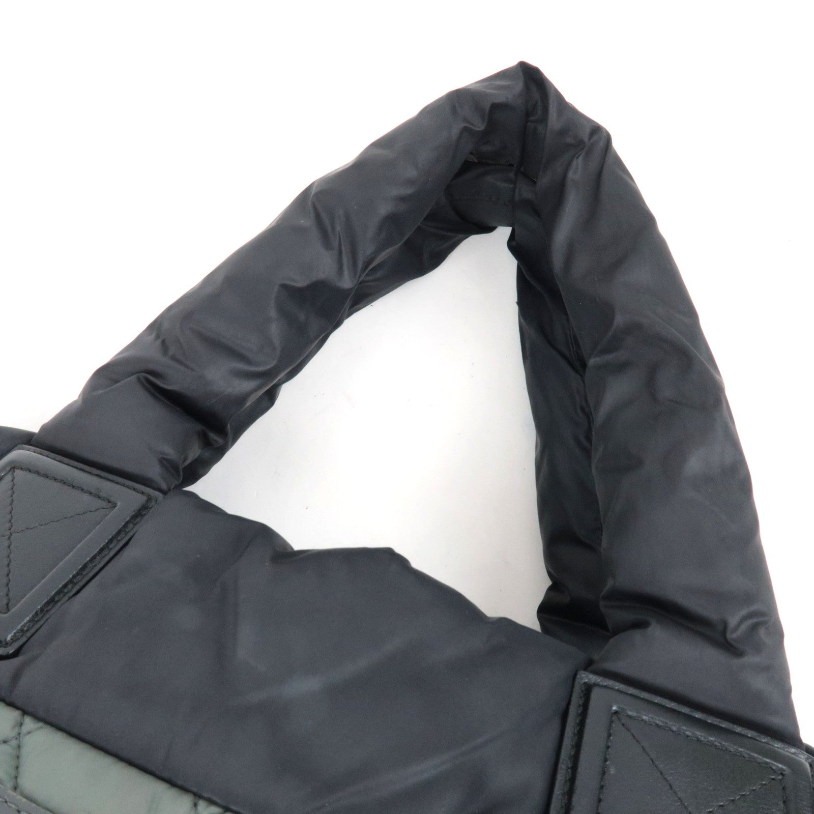 CHANEL Coco Cocoon Tote Bag Nylon Khaki Black A48610 *Dust bag