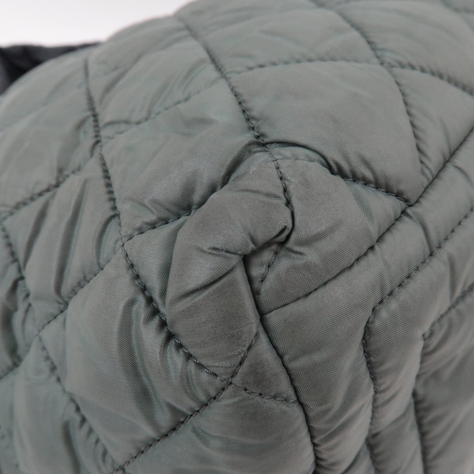 CHANEL Coco Cocoon Tote Bag Nylon Khaki Black A48610 *Dust bag