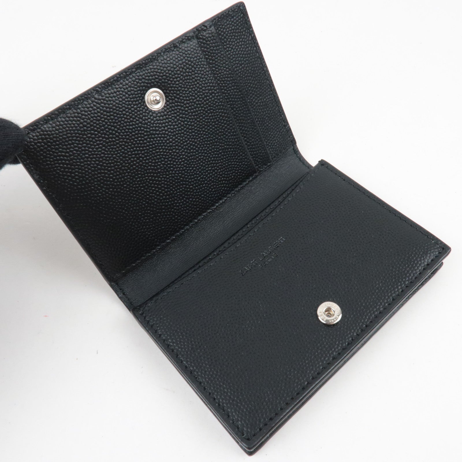 Saint Laurent Card Case Leather Black 469338