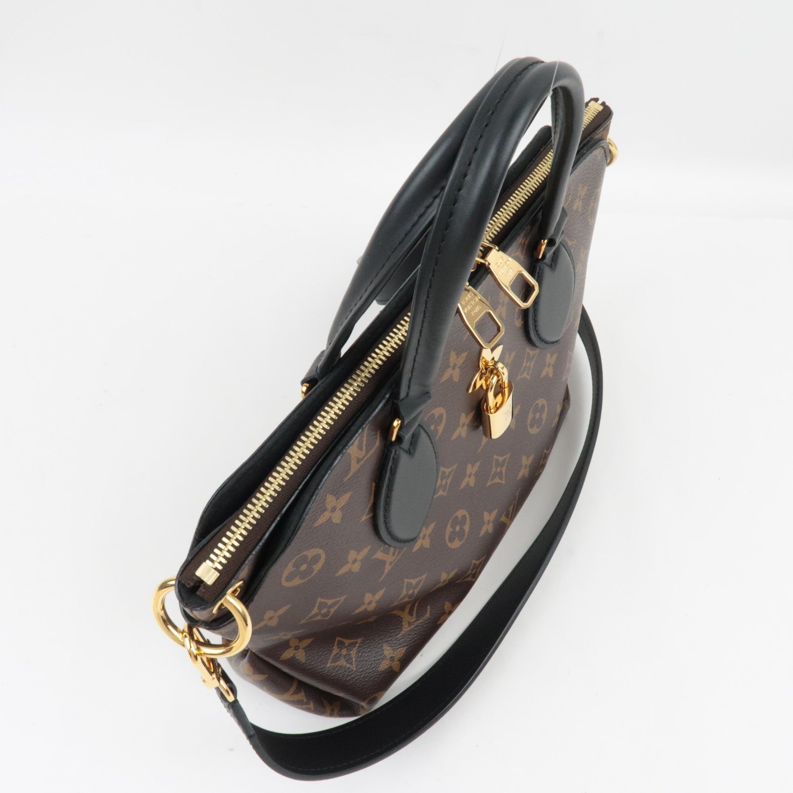 Louis Vuitton Monogram Flower Zip Tote Bag PM Hand Bag M44351 MI4188 *Dust bag, Strap, Key Lock, Clochette