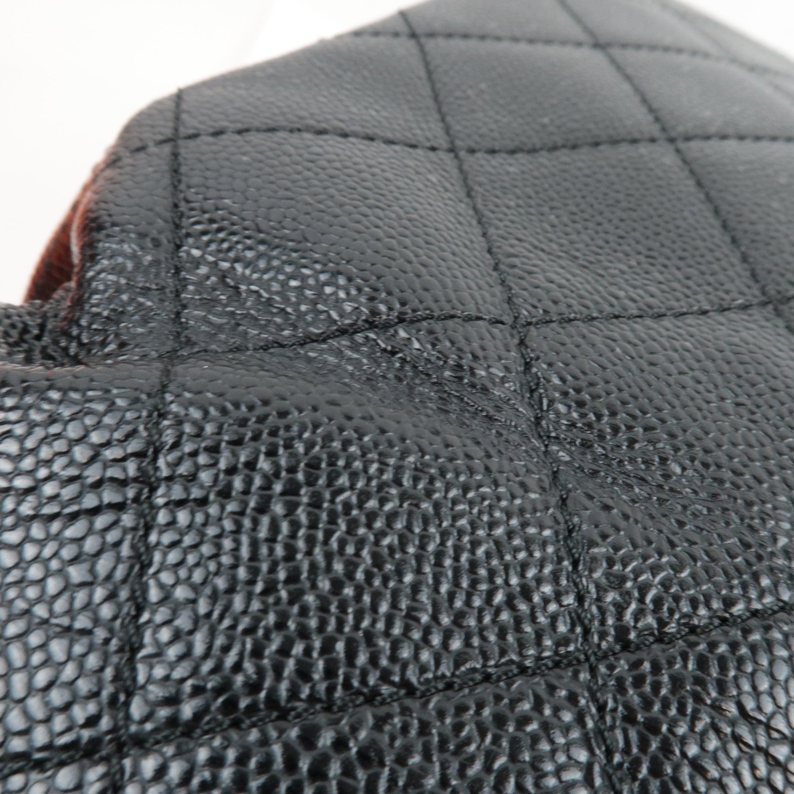 CHANEL Matelasse Chain Shoulder Bag Caviar Skin Black Gold HDW 6869839 *Box, Dust bag