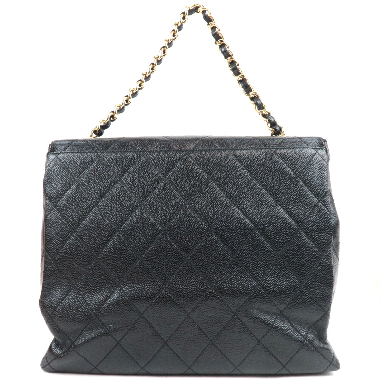 CHANEL Matelasse Chain Shoulder Bag Caviar Skin Black Gold HDW 6869839 *Box, Dust bag