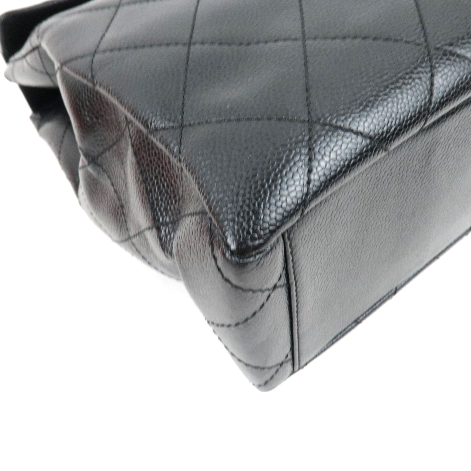 CHANEL Matelasse Chain Shoulder Bag Caviar Skin Black Gold HDW 6869839 *Box, Dust bag