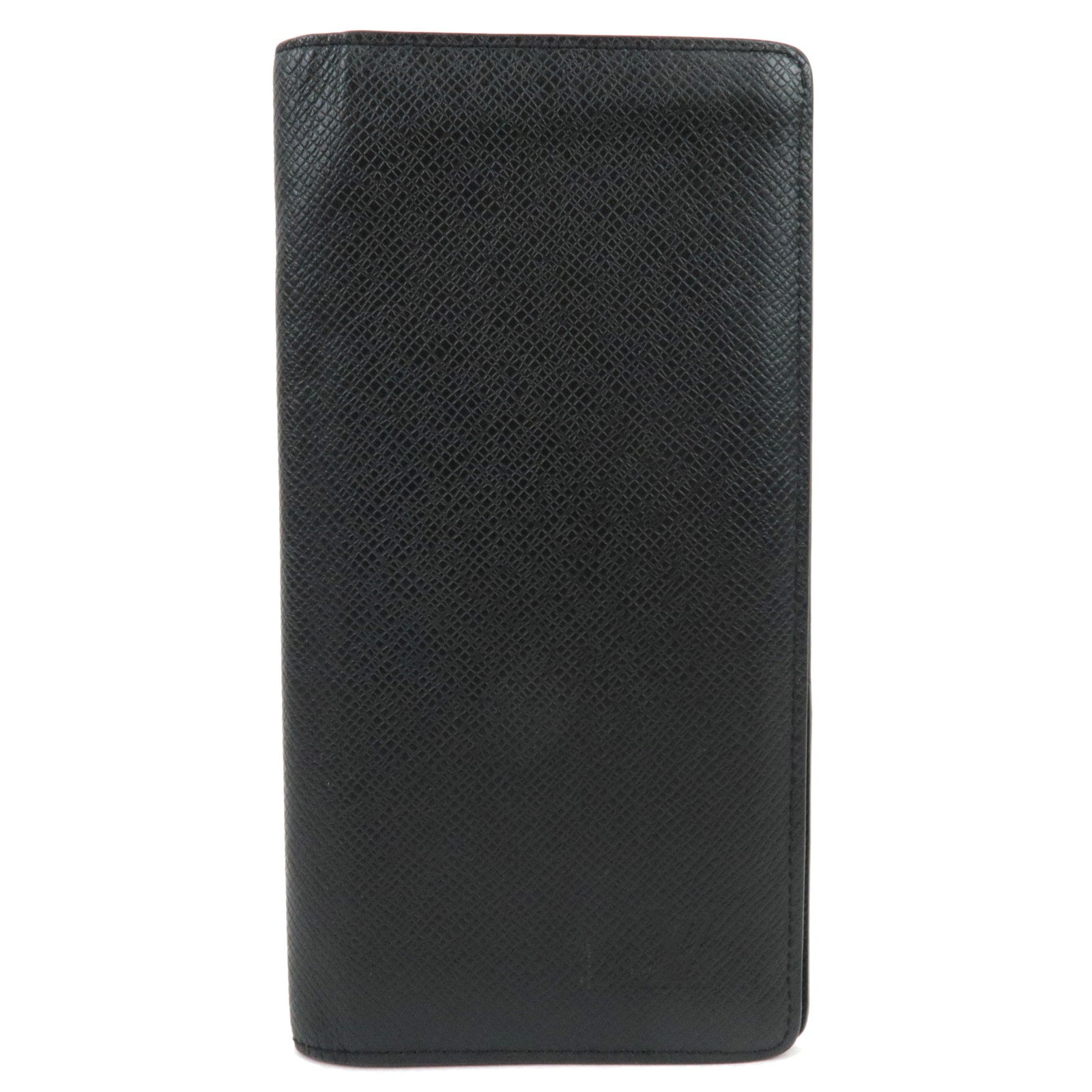 Louis Vuitton Taiga Portefeuille Brazza Long Wallet Noir M30501 RFID 77237