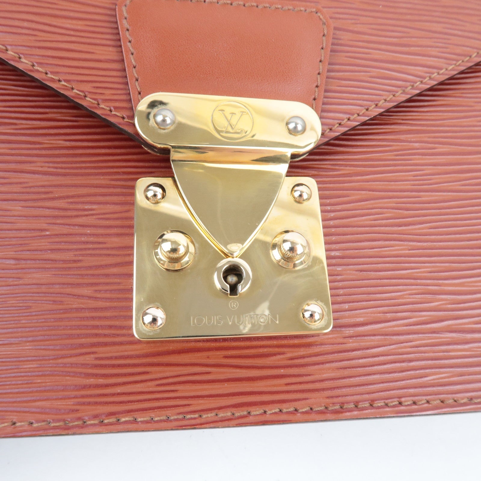 Louis Vuitton Epi Sellier Dragonne Clutch Bag Kenya Brown M52613 TH0947 *Keys