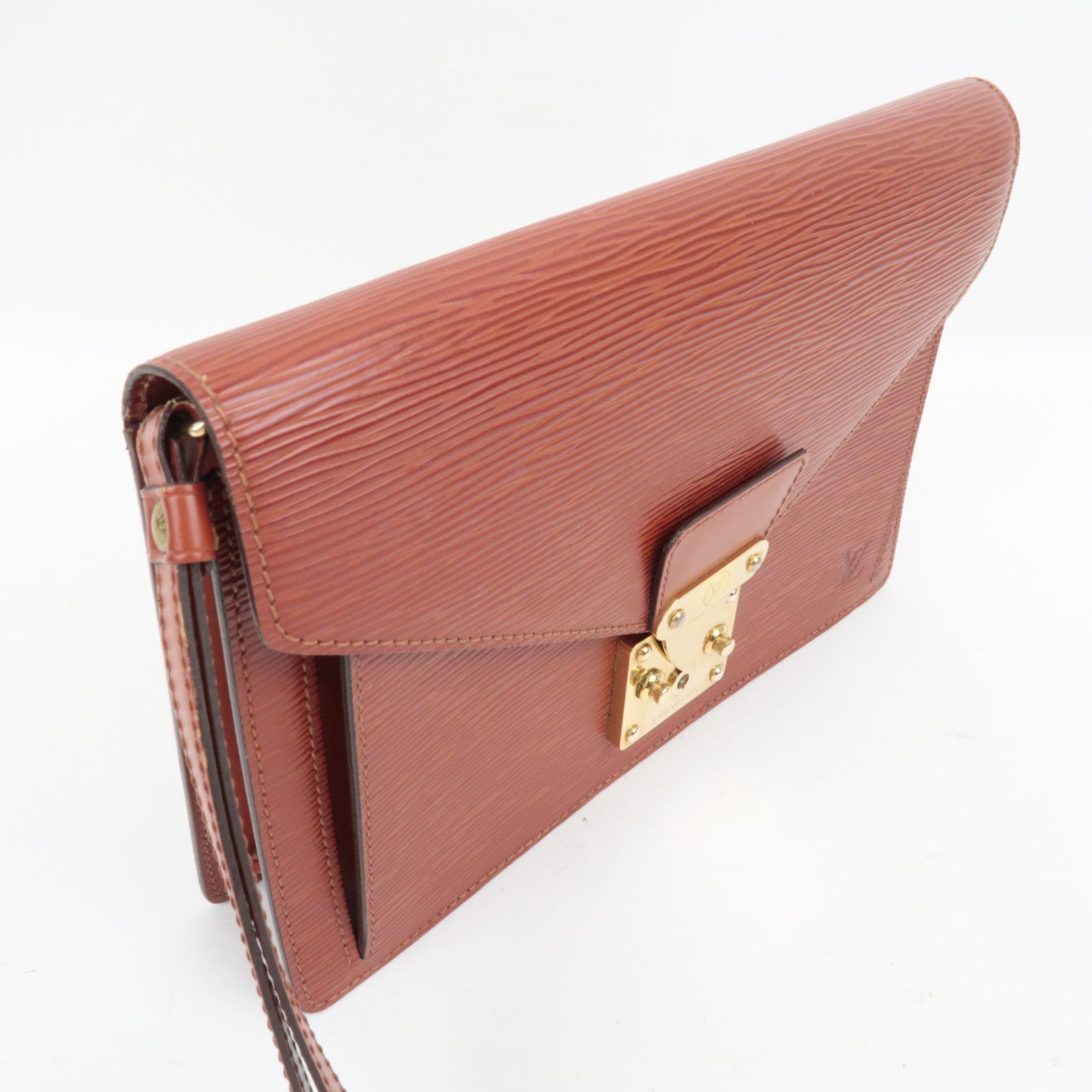 Louis Vuitton Epi Sellier Dragonne Clutch Bag Kenya Brown M52613 TH0947 *Keys