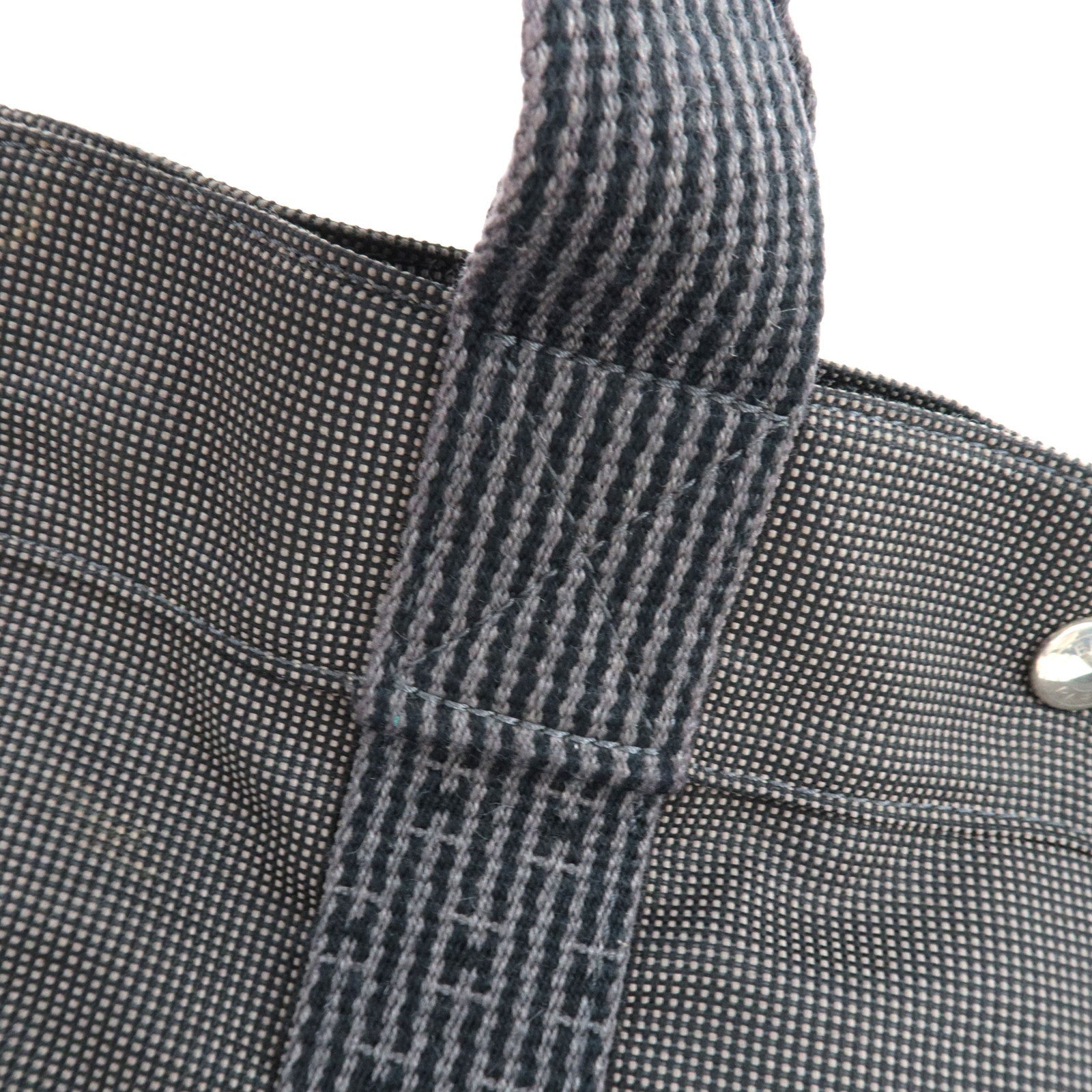 HERMES Her Line A Dos MM Backpack Nylon Canvas Gray *Lock