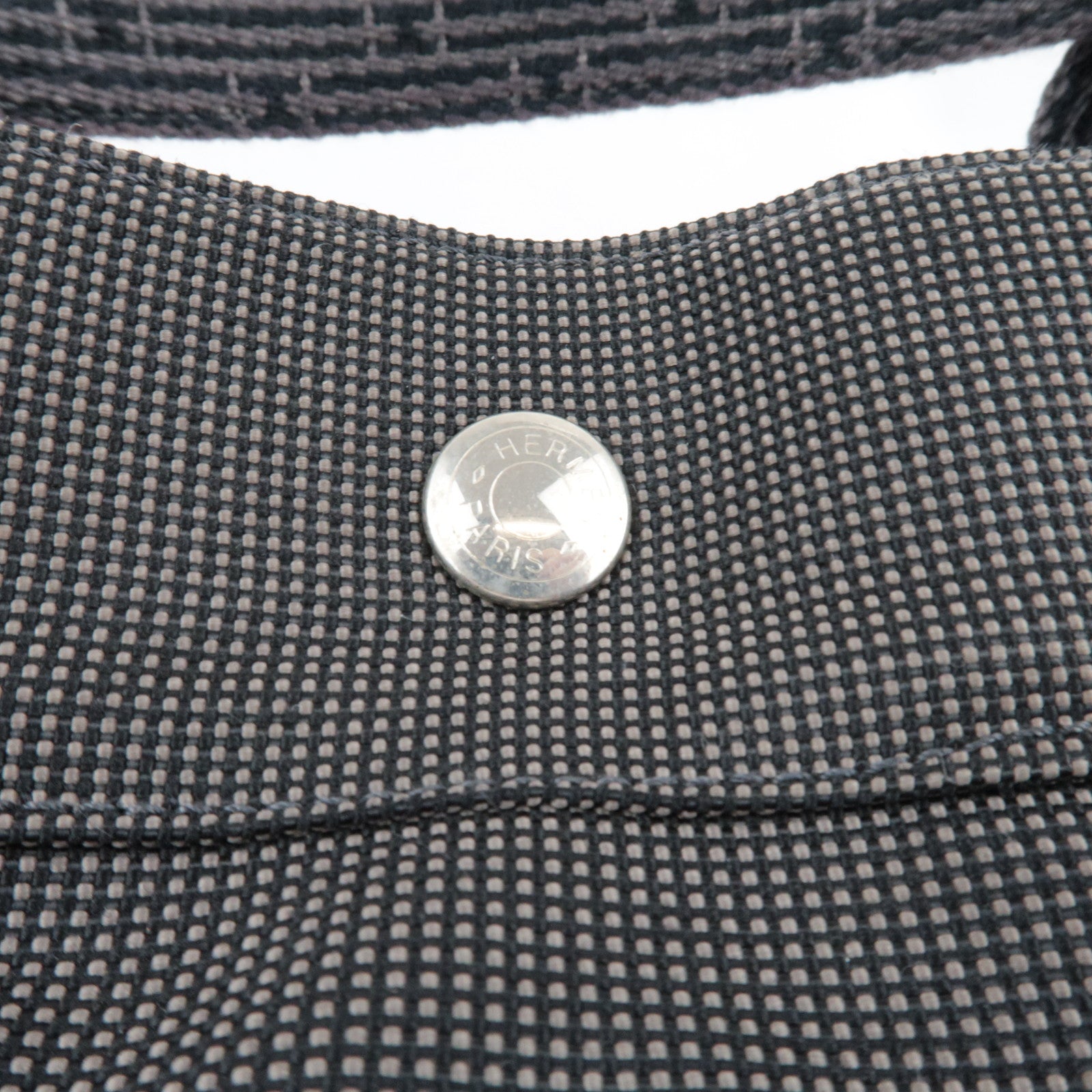 HERMES Her Line A Dos MM Backpack Nylon Canvas Gray *Lock