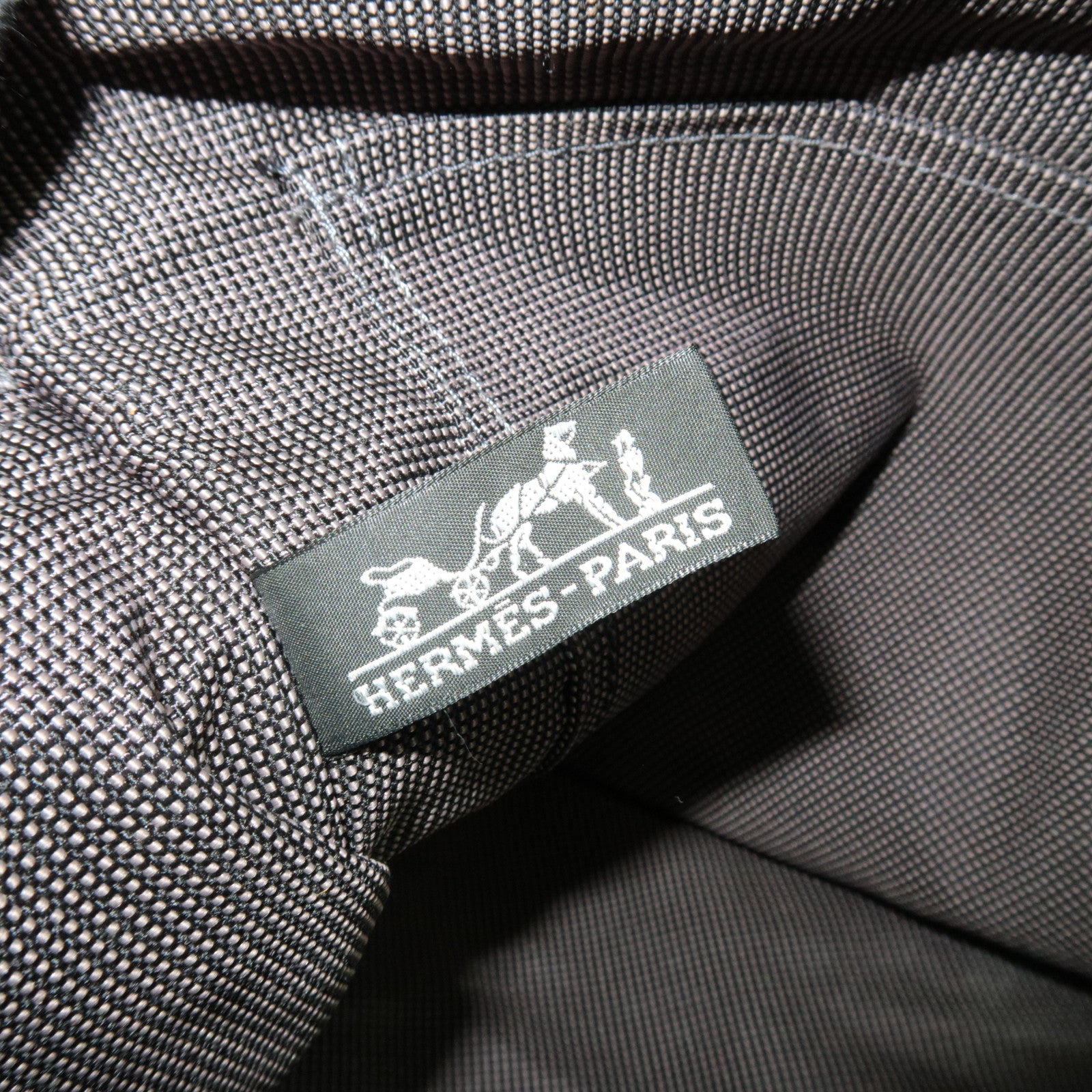 HERMES Her Line A Dos MM Backpack Nylon Canvas Gray *Lock