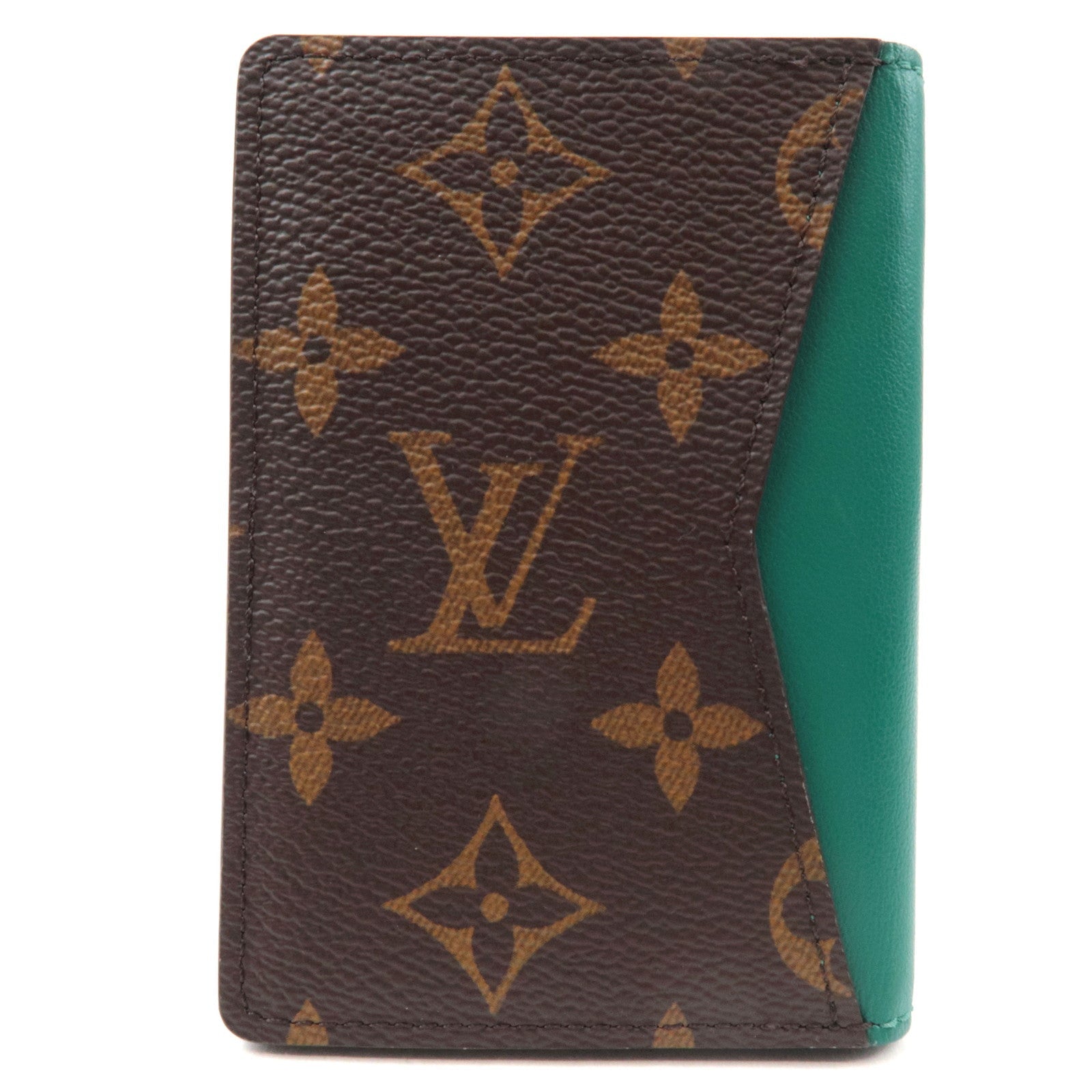 Louis Vuitton Monogram Macassar Organizer De Poche Card Case Borneo Green M12829 RFID
